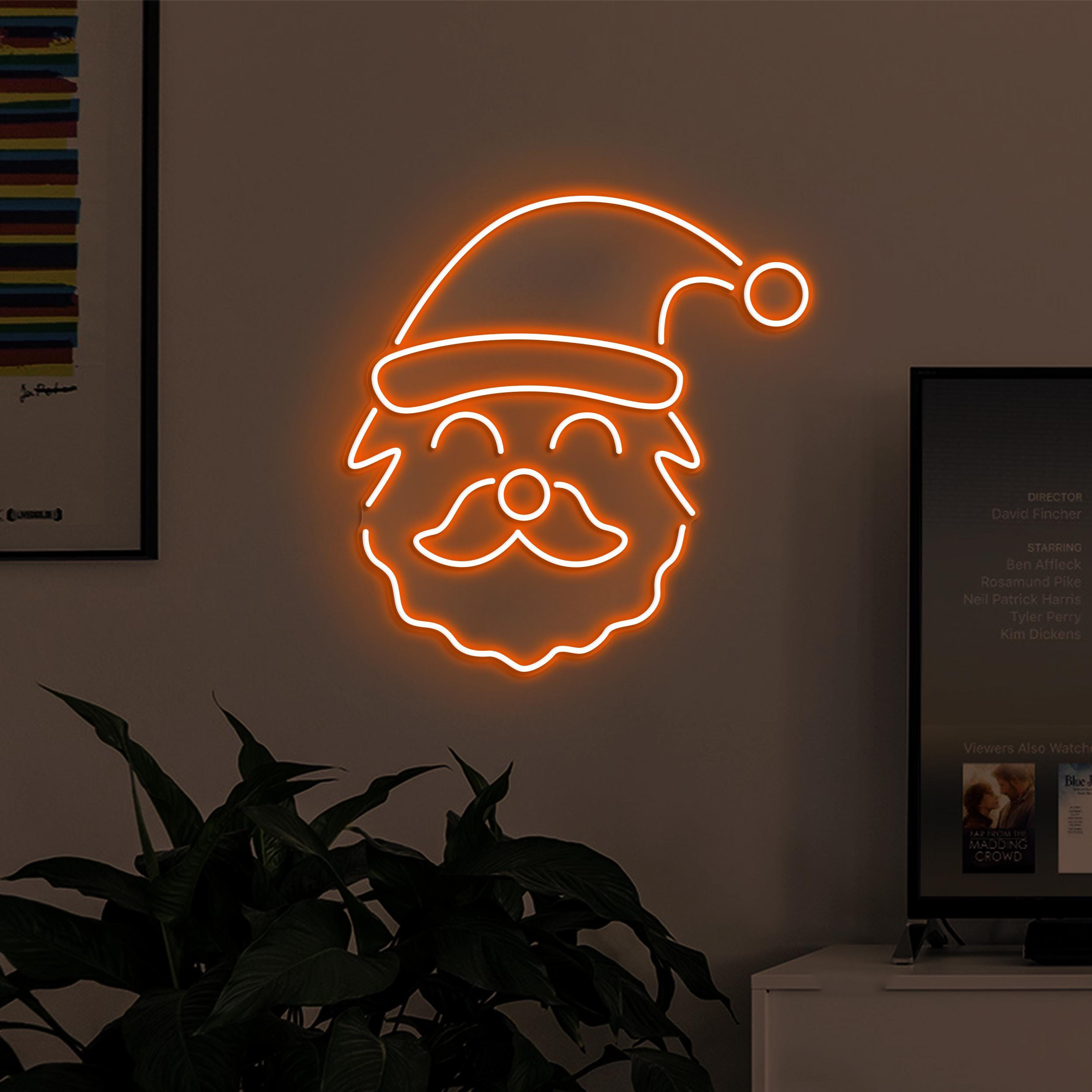 Santa Claus Neon Sign, Santa Claus LED Light, Father Christmas Wall Decor, Holiday Led Sign, Christmas Party Neon Light, Event Neon Decor