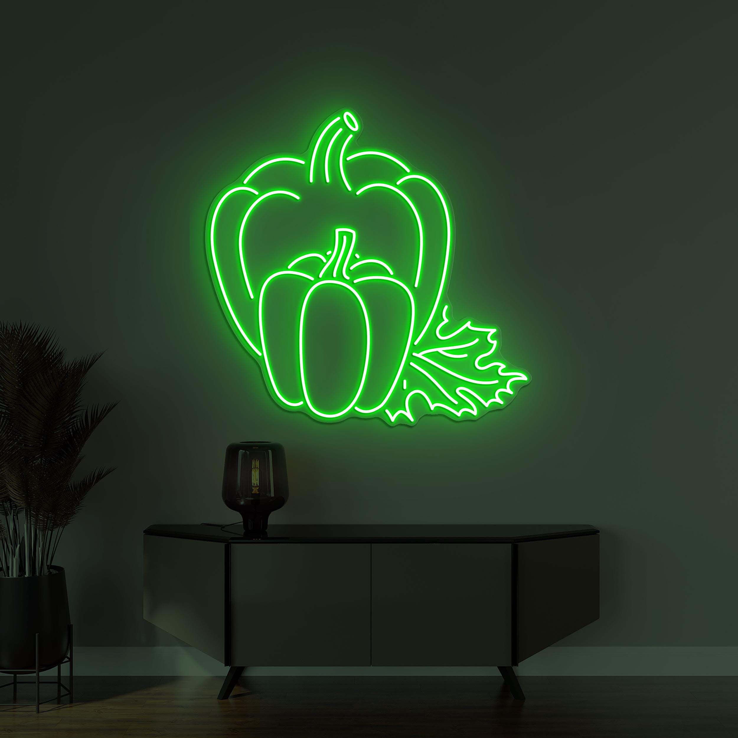 Bell Pepper Neon Sign, Bell Pepper LED Light, Vegetable Shop Wall Decor, Bell Pepper Spice Neon Art, Kitchen Neon Light, Bell Pepper Lover
