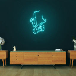 Saxophone Neon Sign, LED Saxophone Light, Saxophone Wall Art, Jazz Club Wall Art, Music Studio Decor, Gifts for Musicians, Home & Bar Decor