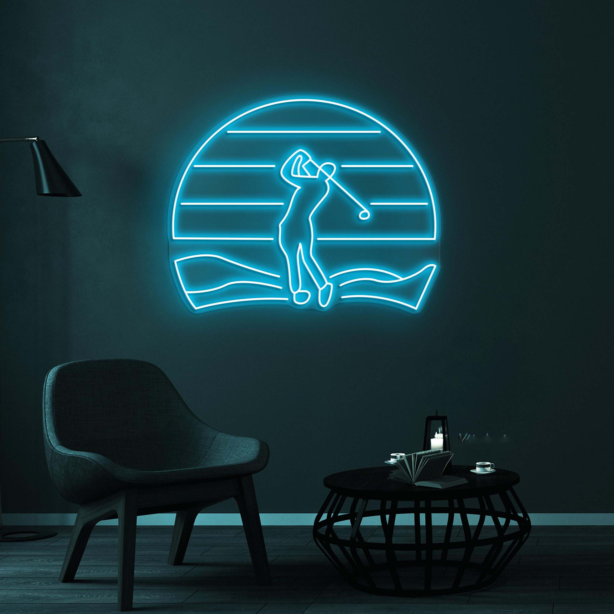 Golf Player Neon Sign, Golfer LED Light, Golf Club Wall Decor, Golf Zone Neon Sign, Sports Shop Neon Light, Game Room Decor, Home Wall Art