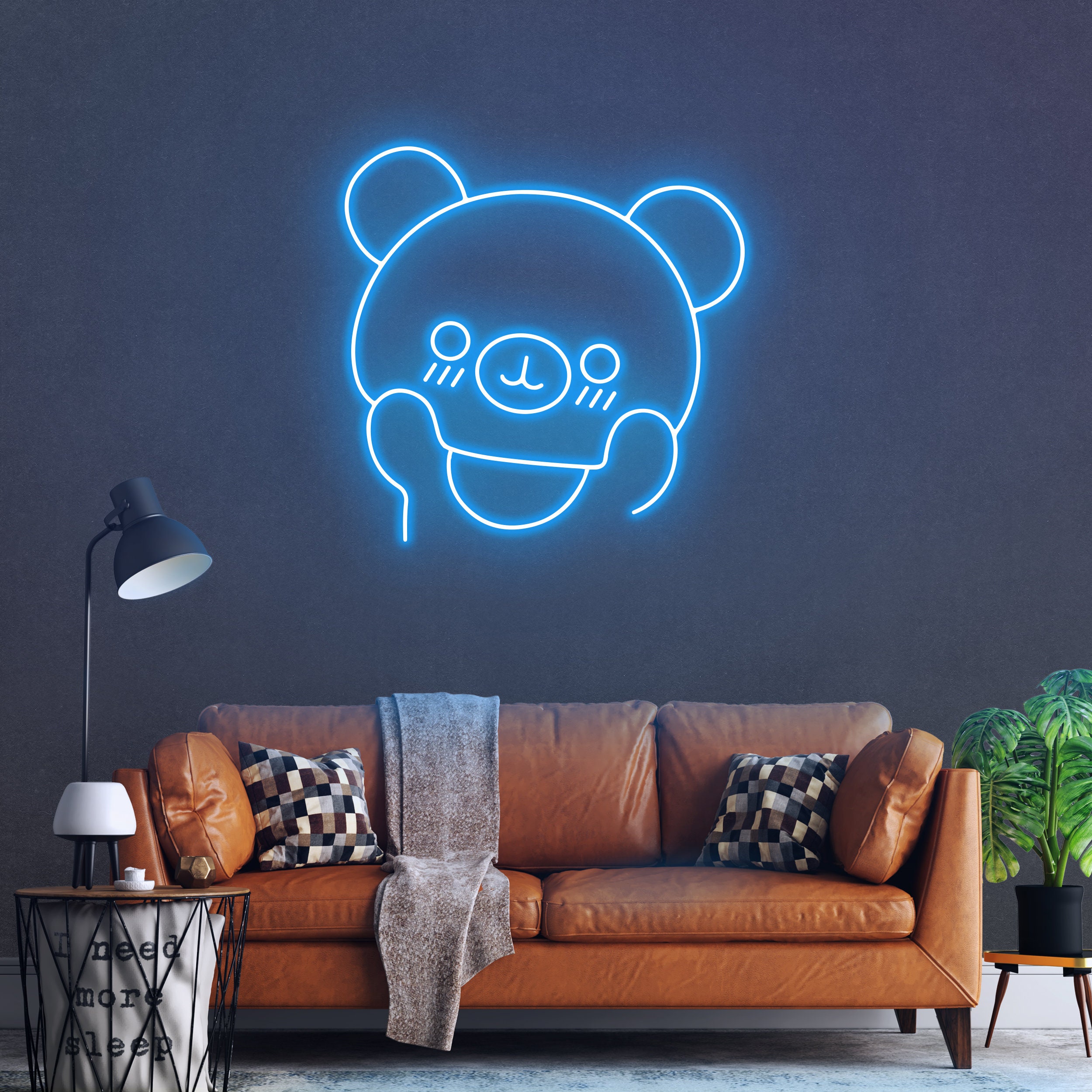 Cute Bear Neon Sign, Anime LED Light for Kids Room & Nursery Decor, Bear Light, Room Lighting, Home Art, Gift for Kids, Animal Neon Sign