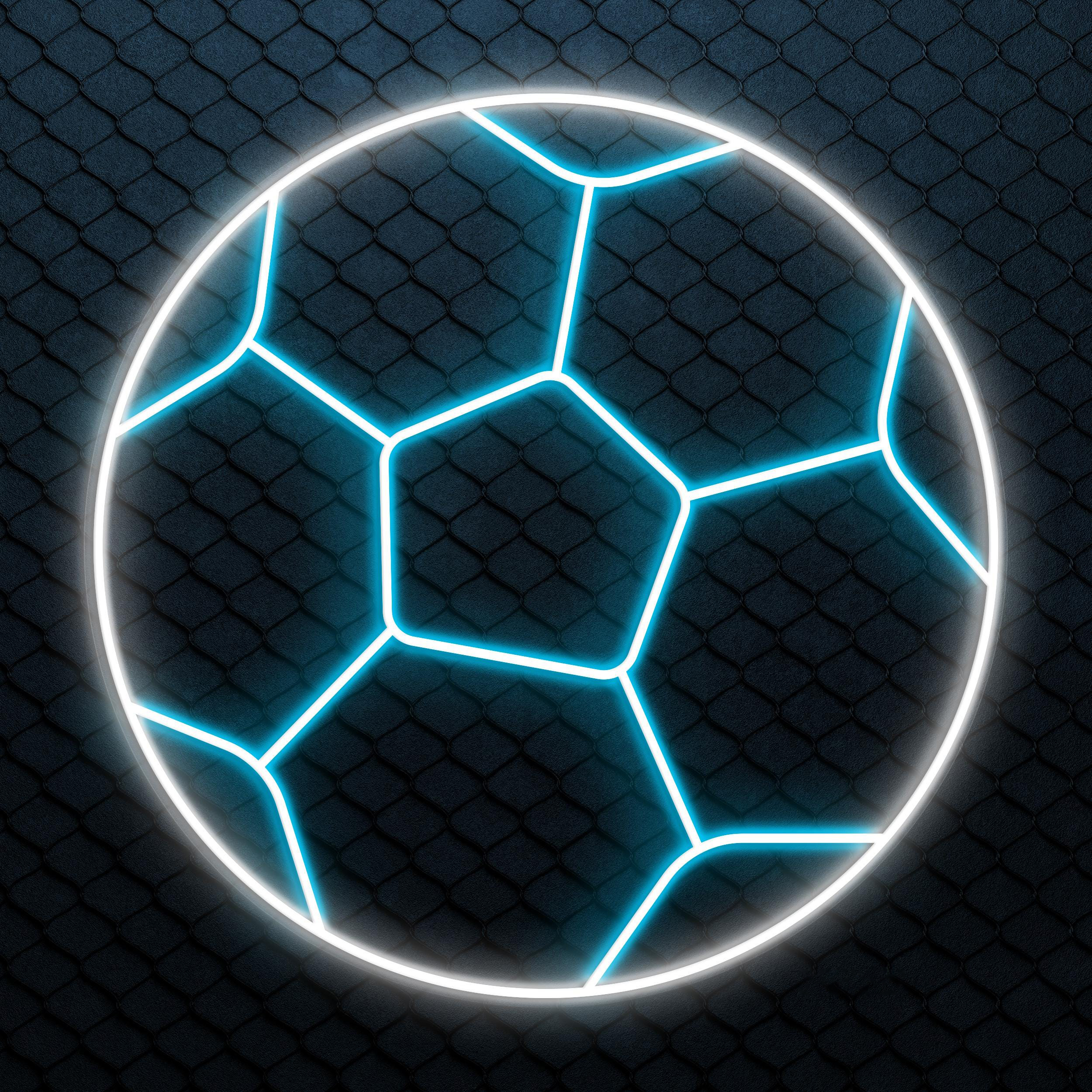 Soccer Ball Neon Sign, Soccer Ball LED Light, Football Wall Art, Football Club Neon Light, Kids Room Wall Decor, Sports Shop Led Wall Art