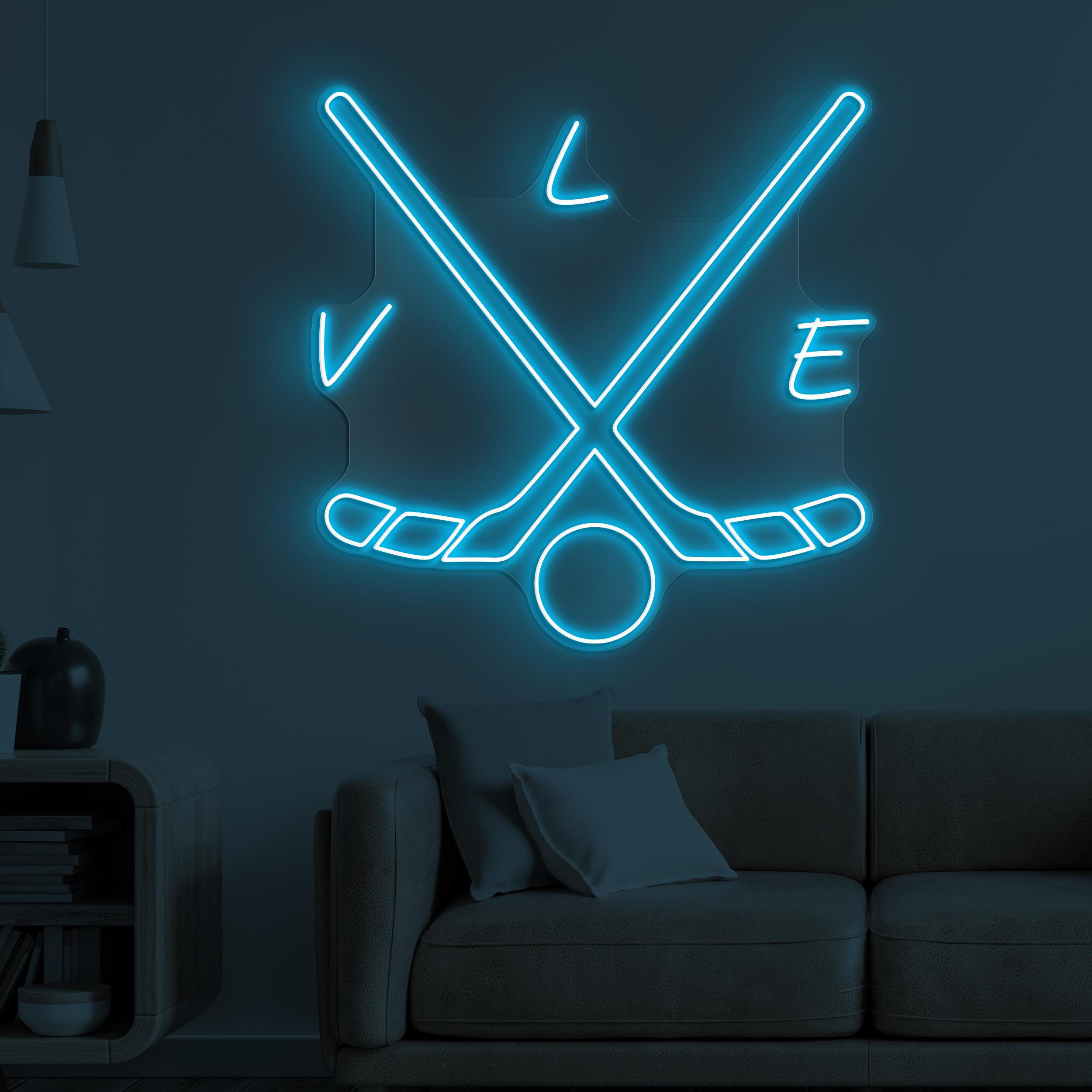 Hockey Neon Sign, Hockey LED Light, Hockey Club Wall Decor, Hockey Love Wall Art, Game Room Neon Light, Sports Shop Led Light, Hockey Lover