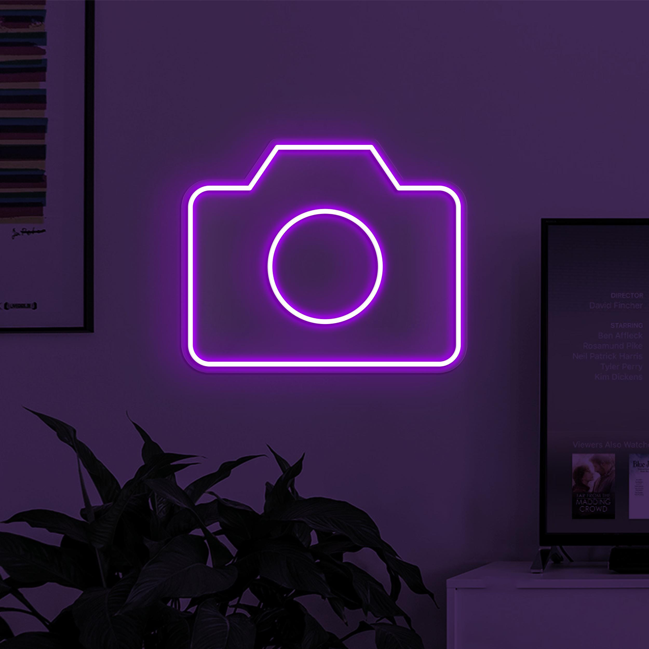 Camera Neon Sign, Camera LED Light, Photography Wall Art, Photo Studio Wall Decor, Kids Room Neon Light, Photographer Gift, Birthday Decor