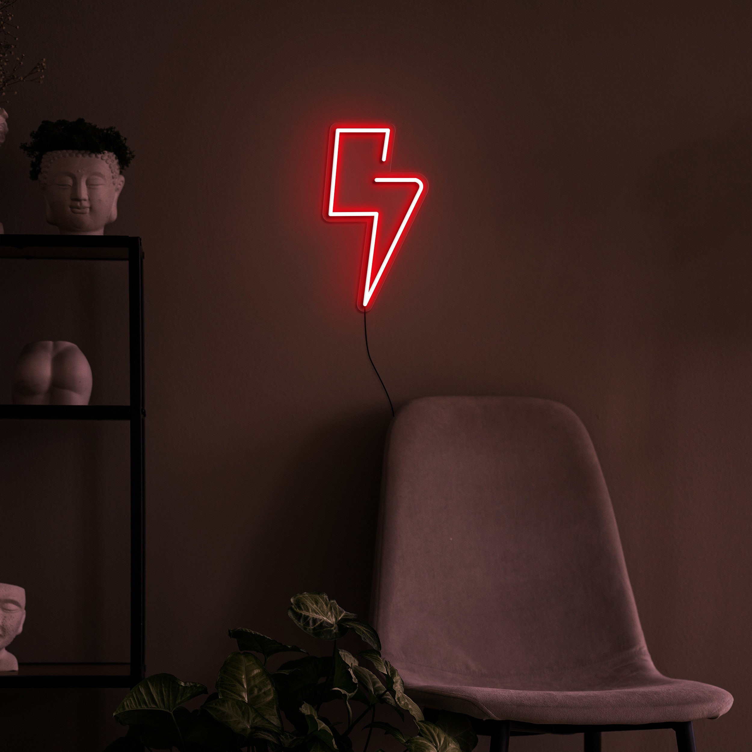 Lightning Bolt Neon Sign, USB Powered LED Light, Neon Wall Decor for Bedroom, Gaming Room, Girls' Room, Kids' Room, Neon Sign, Led Home Art