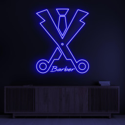 Barber Neon Sign, Barber LED Light, Barber Shop Wall Decor, Suit Scissors Neon Light, Barber Suit Neon Art, Dapper Cut Decor, Custom Sign