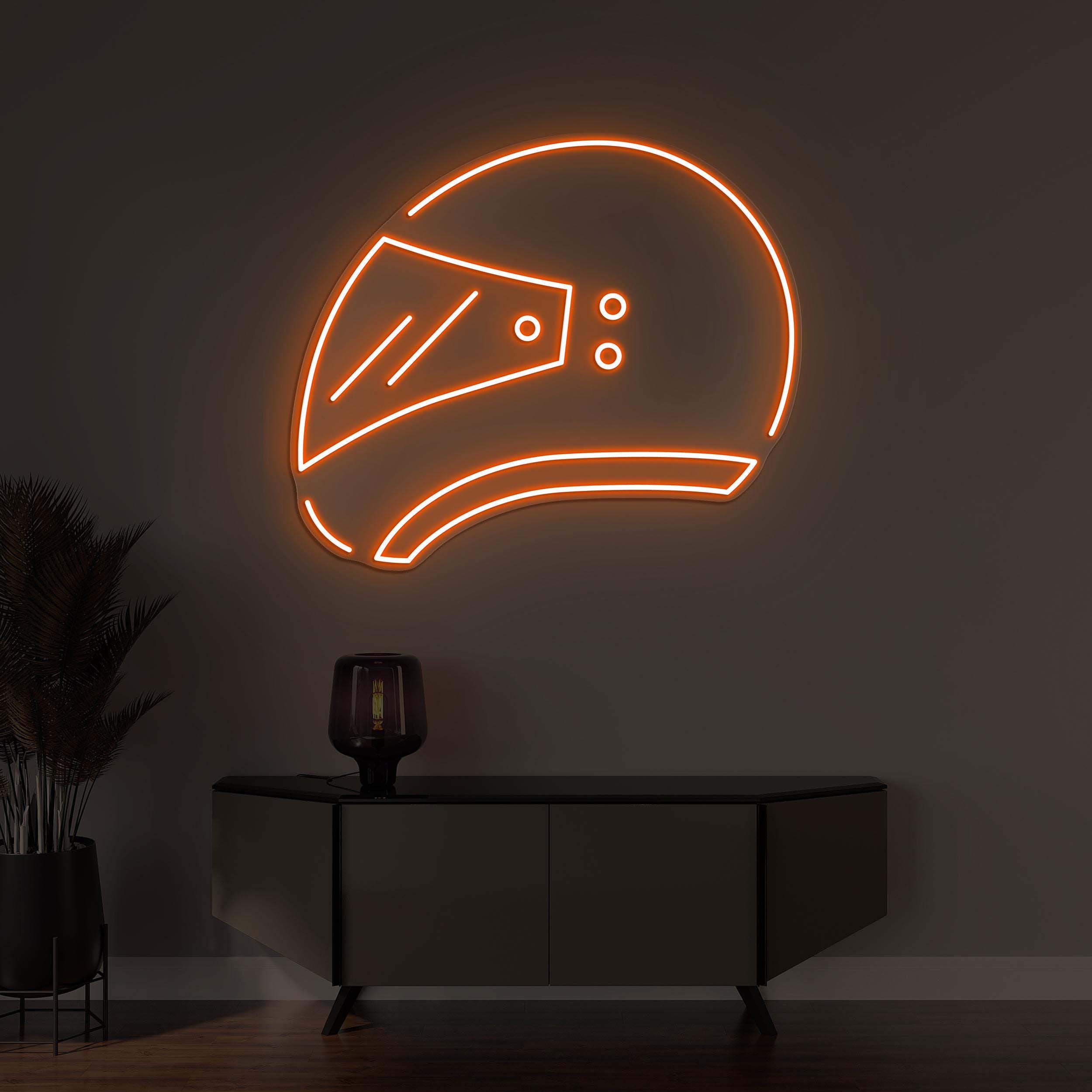 Helmet Neon Sign, Helmet LED Light, Motorcycle Helmet Wall Decor, Bike Rider Neon Sign, Boys Room Art, Bike Shop Decor, Led Neon Art, Gift