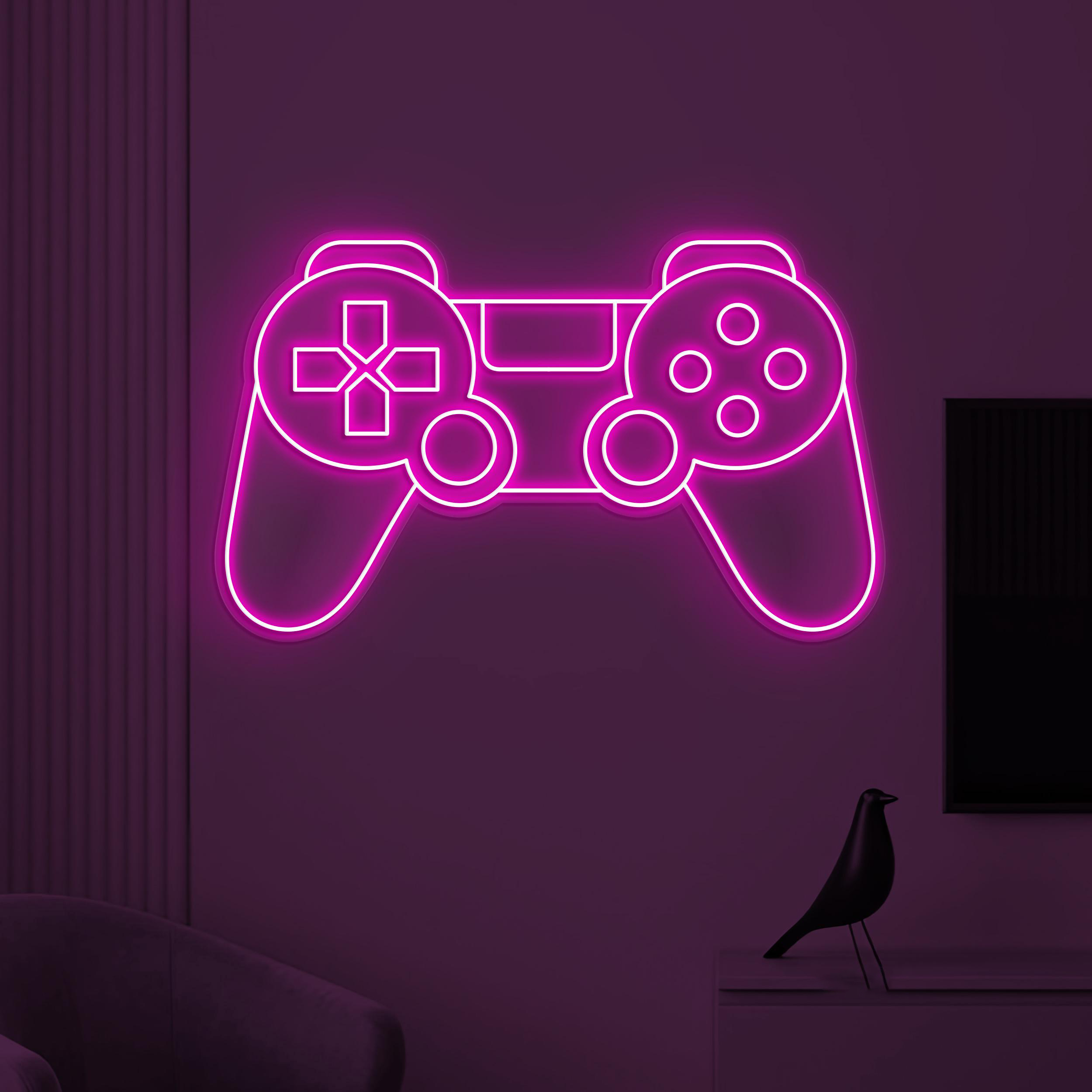 Game Console Neon Sign, Gamepad LED Light, Game Room Wall Decor, Game Controller Neon Light, Game Zone Neon Sign, Kids Room Wall Light, Gift