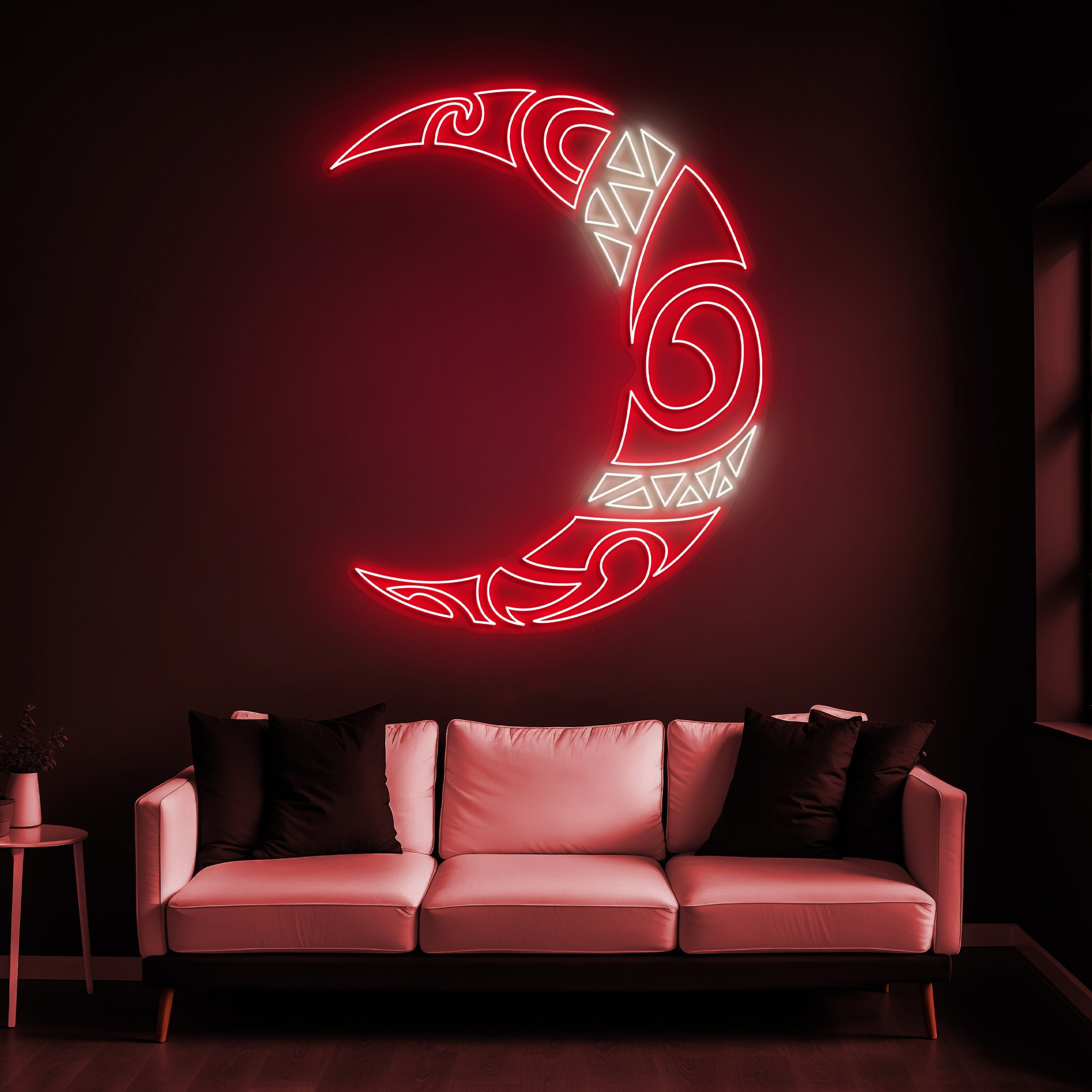 Egyptian Moon Led Light, Moon Neon Sign, Mancave decor, Egyptian decor Sign, Led decor, Custom Neon Sign, Moon Led Decor, Moon Neon Art Sign