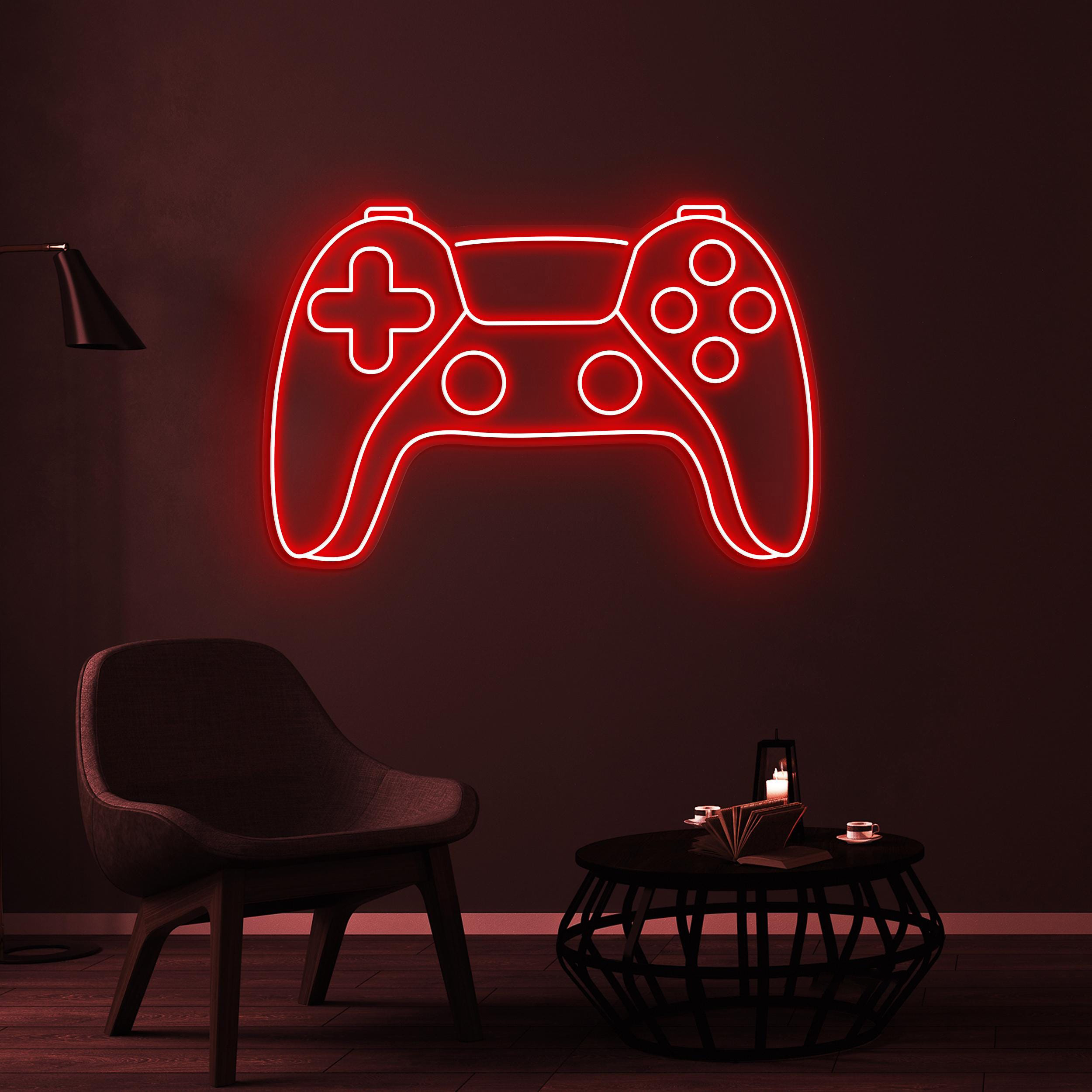 Game Controller Neon Sign, Game Controller LED Light, Game Console Wall Decor, Game Room Wall Art, Gift For Boy Room, Kids Room Wall Decor