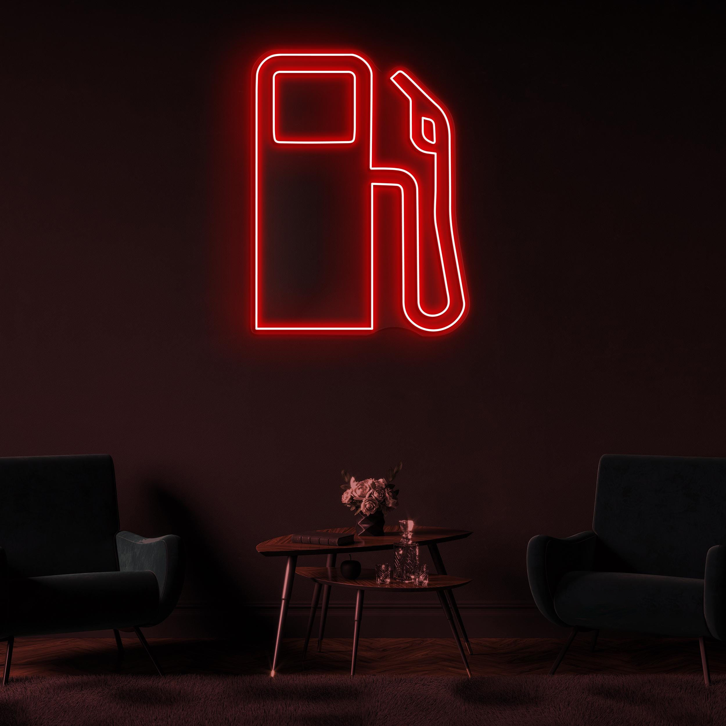 Fuel Pump Neon Sign, Fuel Pump LED Light, Gas Pump Wall Decor, Fuel Up Wall Art, Road Trip Led Sign, Petrol Pump Neon Light, Home Wall Decor