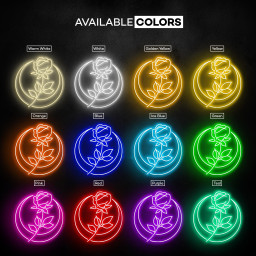 Moon Rose Flower Neon Sign, Moon Rose Flower LED Light, Flower Shop Wall Decor, Moon & Rose Wall Art, Wedding Party Decor, Moon Night Light