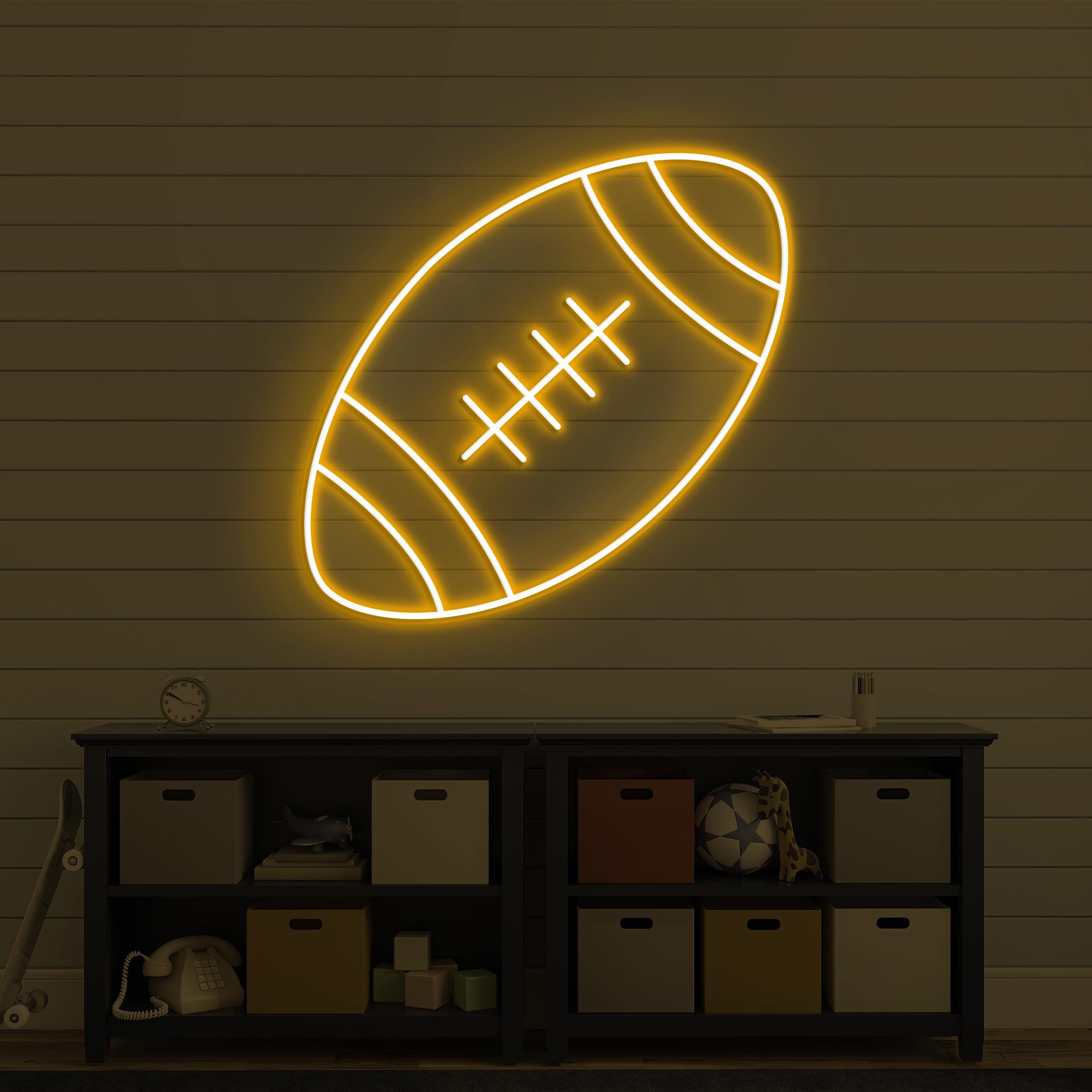 Football Neon Sign, Football LED Light, American Football Wall Decor, Football Club Wall Art, Sports Shop Neon Light, Game Room Led Decor