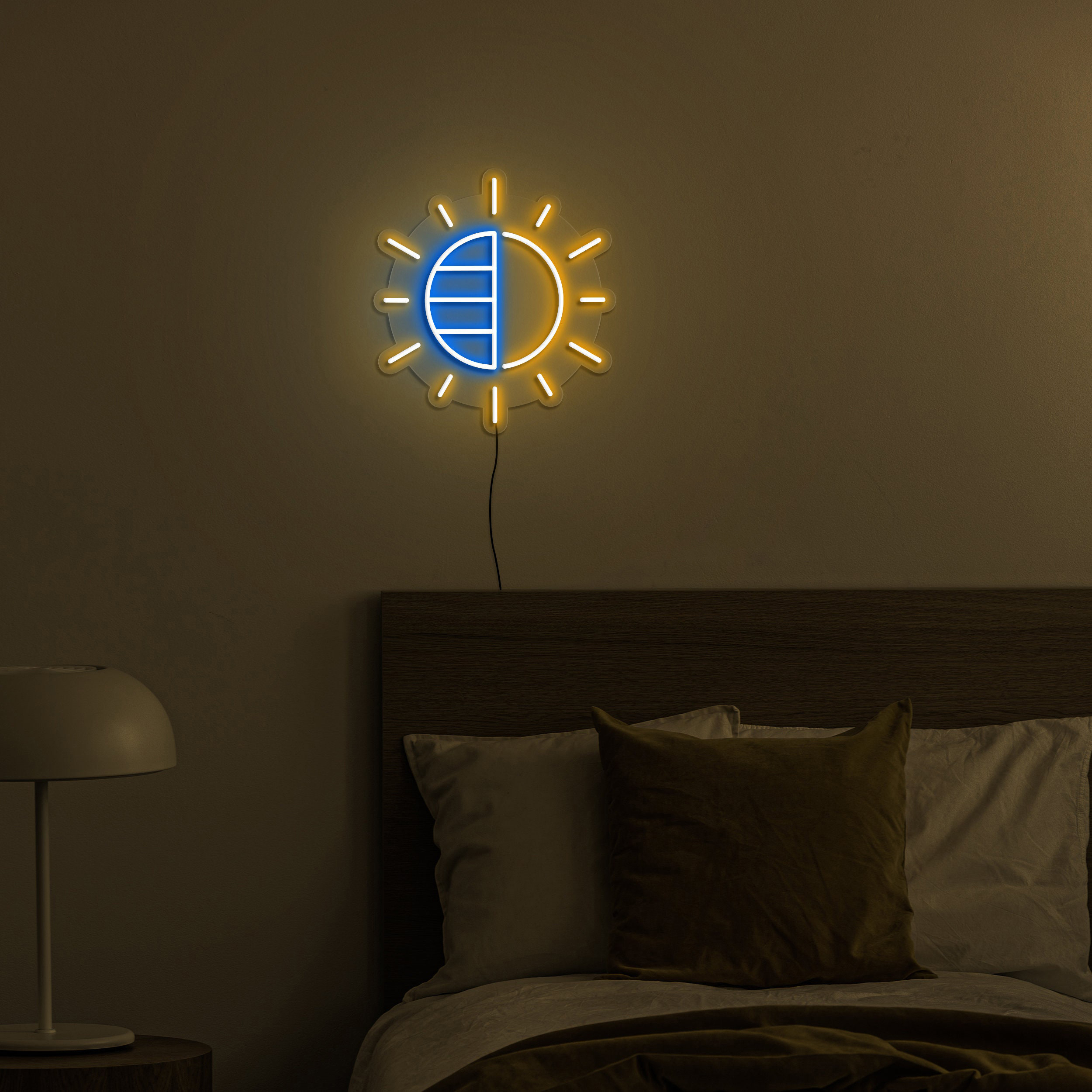 Sun Neon Sign, Sun  Led Wall Décor, Aesthetic Sunset Neon Light, Dimmable USB Power Light, Bedroom or Wedding Decor, Table Decor Sign, Gift