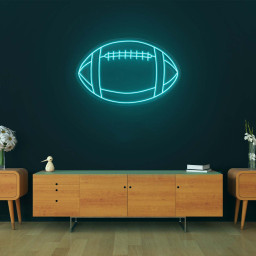 Rugby Ball Neon Sign, LED Rugby Ball Décor Sign, Football Shape Neon Signs, Sports Room Gift for Rugby Fans, Bedroom Lights, Game Room Decor