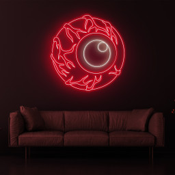 Eyeball Neon Sign, Eye LED Wall Art, Creepy Eye Night Light, Custom Eye Neon Sign, Horror Decor, Anime Room Art, Eye Wall Decor, Gift Idea