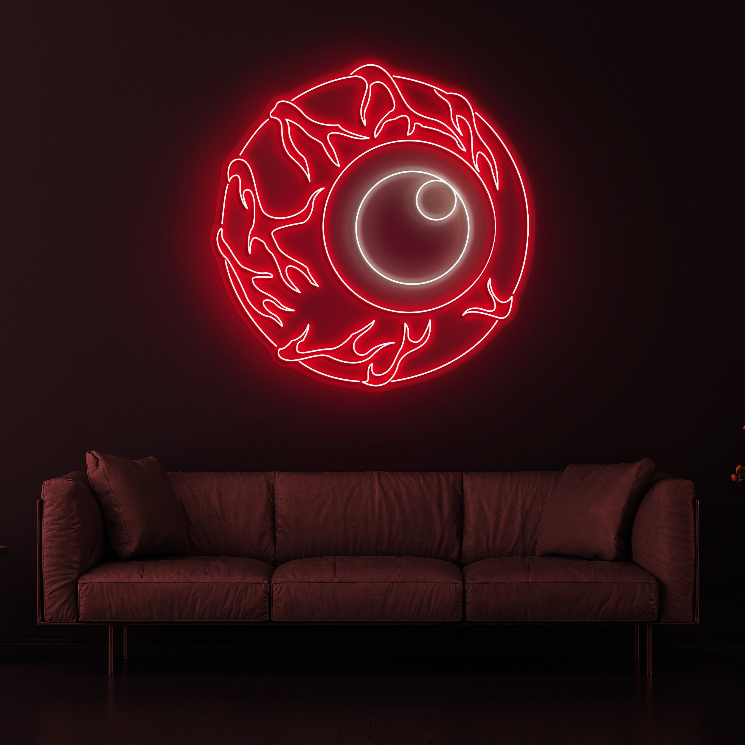 Eyeball Neon Sign, Eye LED Wall Art, Creepy Eye Night Light, Custom Eye Neon Sign, Horror Decor, Anime Room Art, Eye Wall Decor, Gift Idea