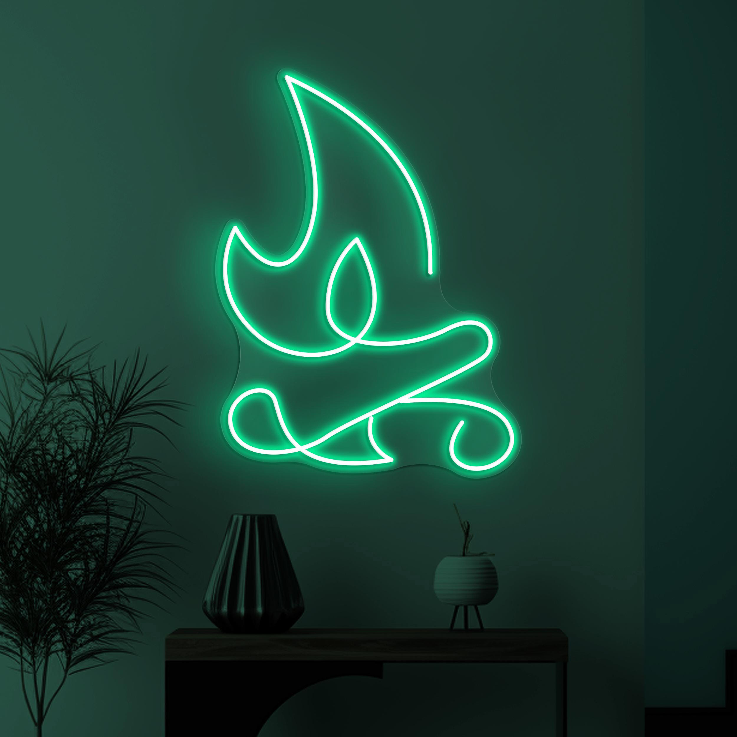 Fire Neon Sign, Fire LED Light, Flaming Fire Wall Decor, Flame Wall Art, Cafe, Bar pub Neon Light, Grill Restaurant Wall Decor, Party Sign