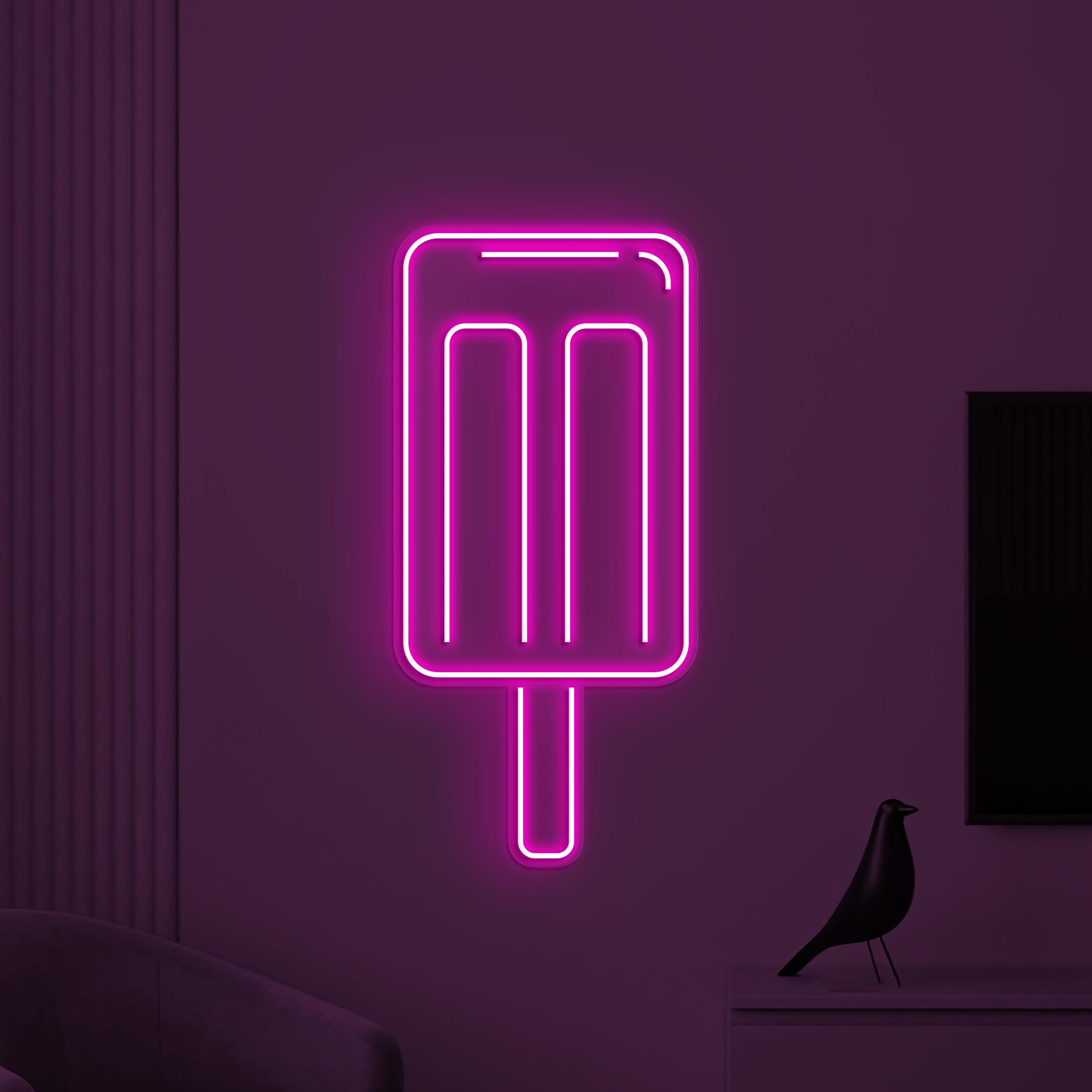 Popsicle Neon Sign, Popsicle LED Light, Ice Pop Wall Decor, Ice Cream Wall Art, Popsicle Shop Neon Light, Kids Room Decor, Popsicle Lover
