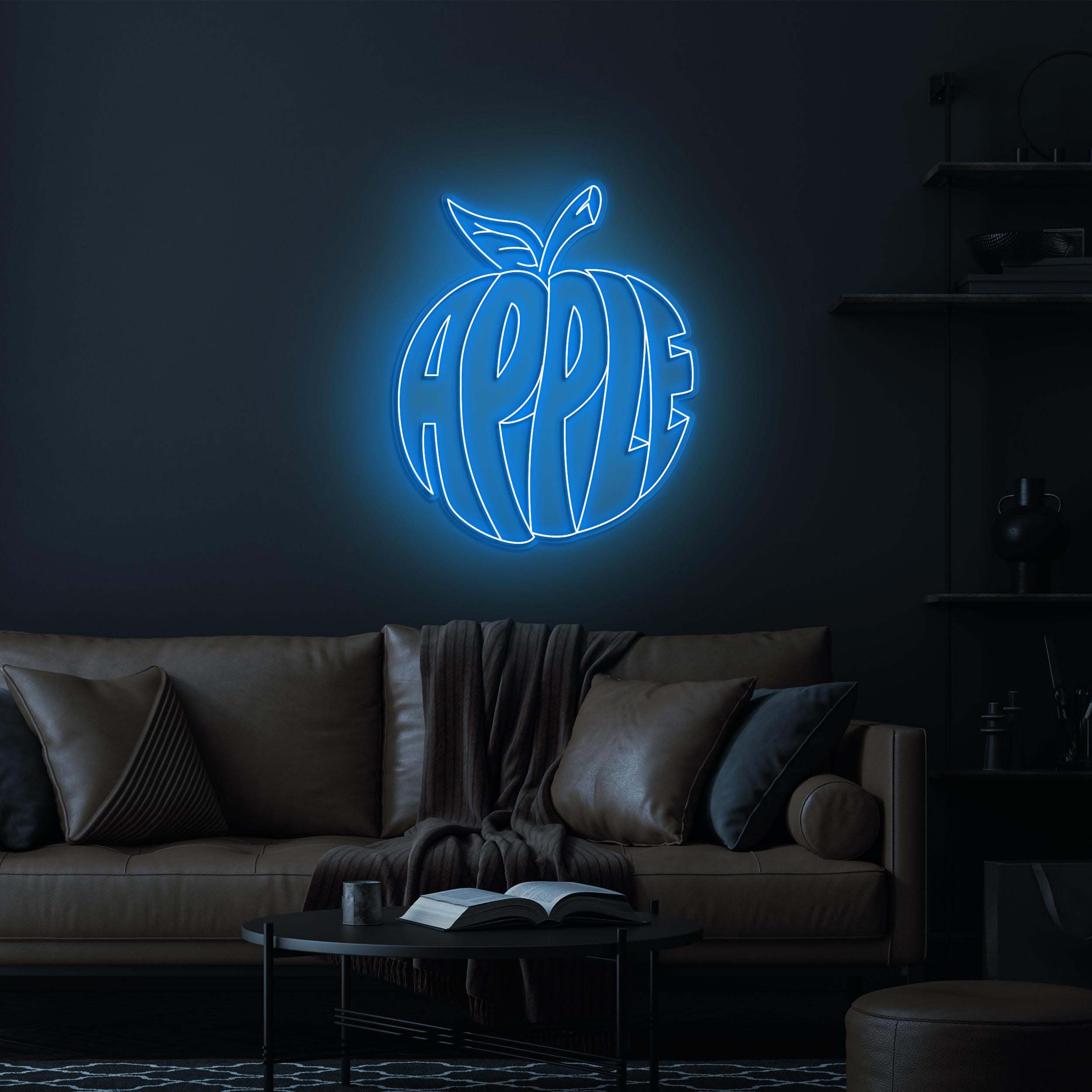 Apple Neon Sign Light, Apple Letter Neon Sign, Apple Fruit Neon for Kitchen, Kids Room Decor, Kawaii Apple Wall Art, Cafe and Bedroom Gift