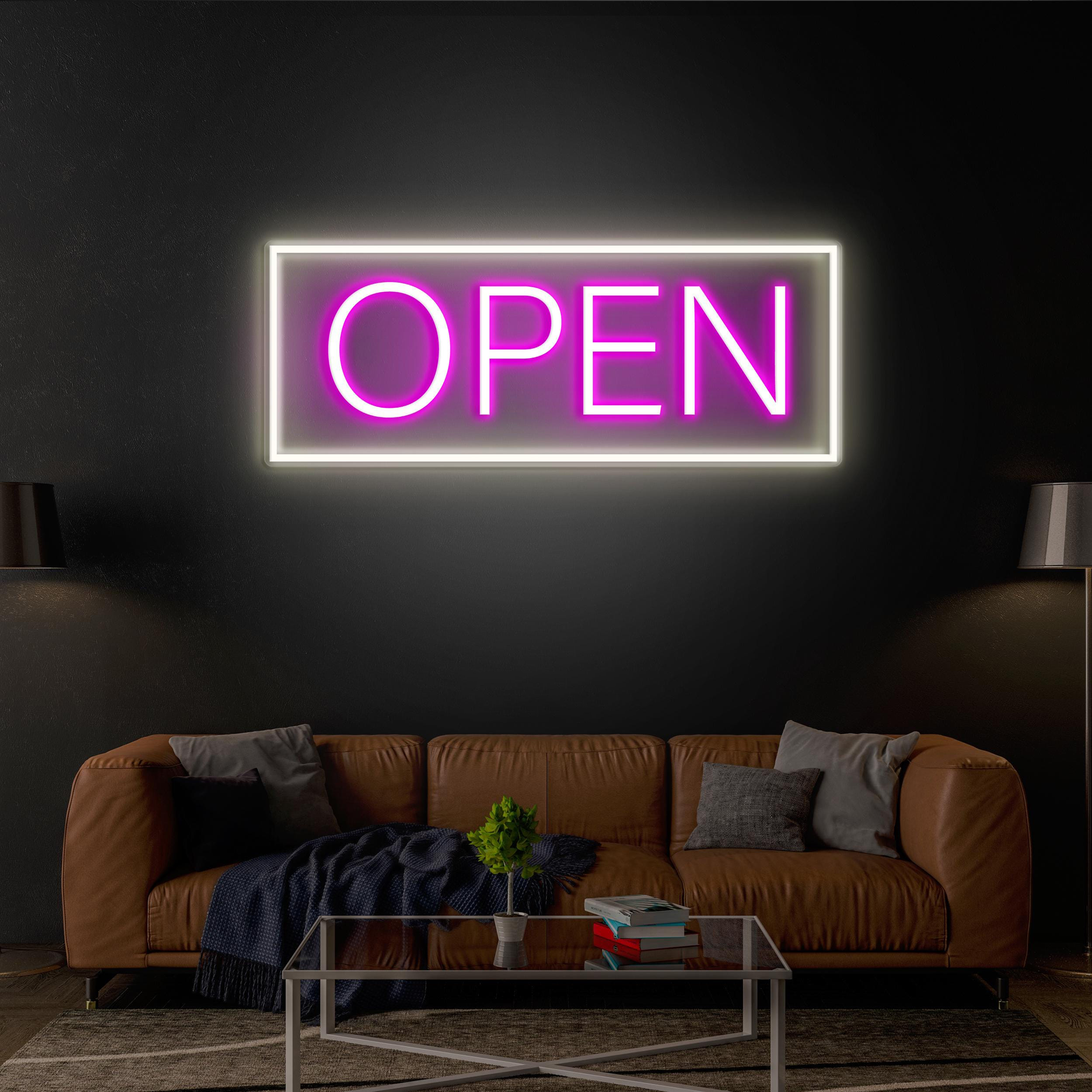 Open Neon Sign, Open Neon LED Light, Open LED Neon Art, Custom Open Sign, Hanging Open Sign, Opening Sign, Decor for Cafe, Bar, Shops, Gift