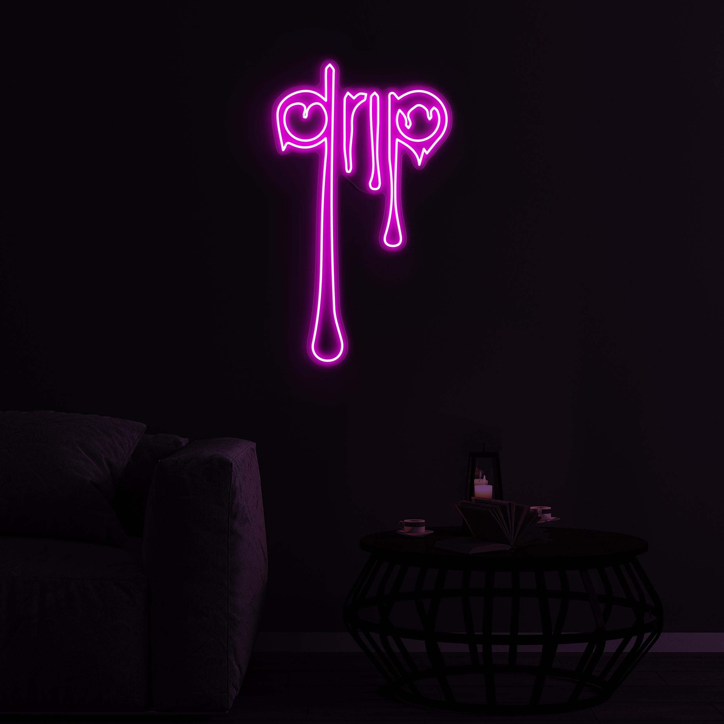 Drip Neon Sign, Drip LED Light, Dripping Paint Neon, Decor for Home, Store, Bar, Club, Drip Wall Decor, Custom Drip Sign, Dripping Wall Art