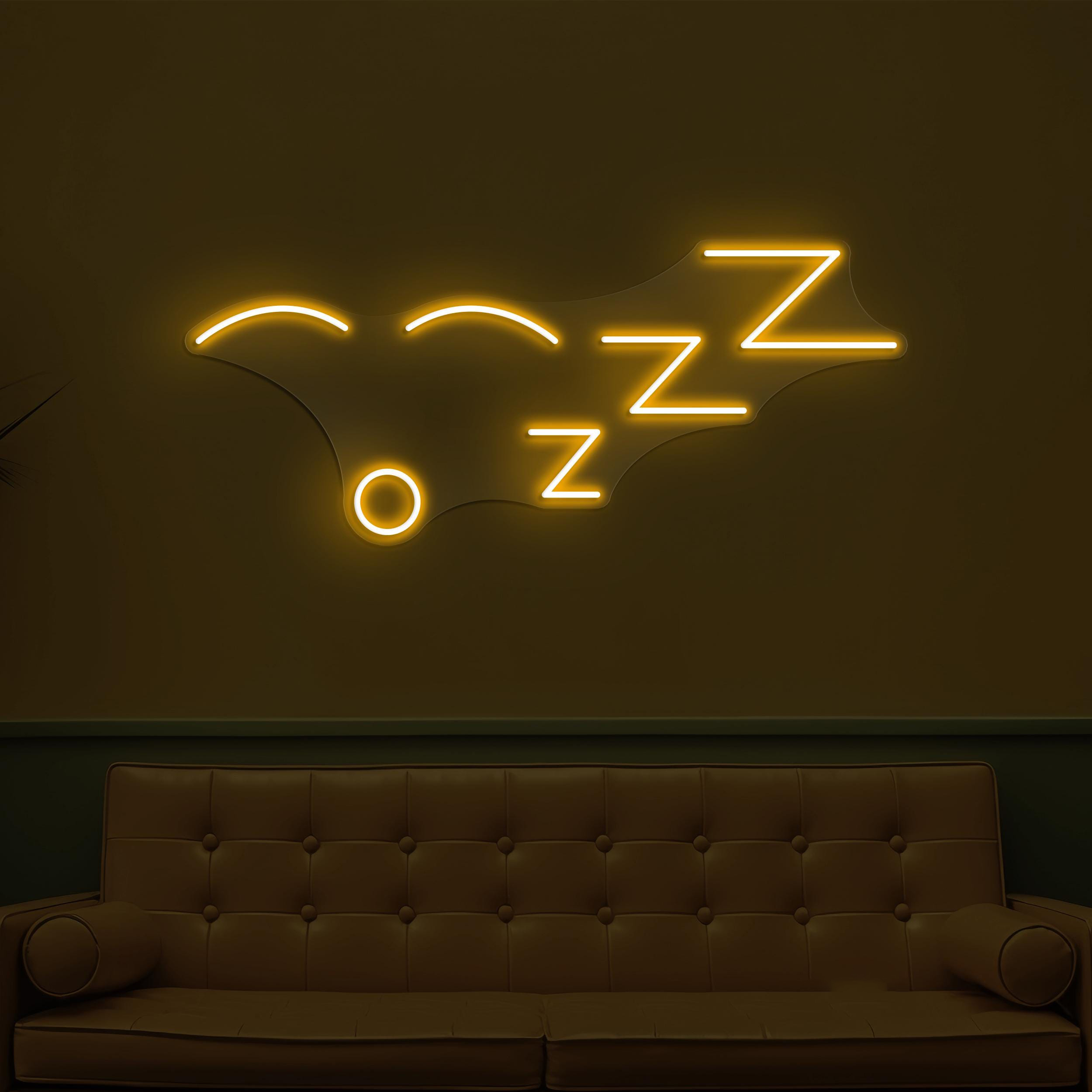 Zzz  Neon Sign, Zzz LED Light, Sleepy Night Wall Decor, Sleep Symbol Wall Art, Kids Room Wall Art, Sweet Dreams Neon Light, Zzz Emoji Sign