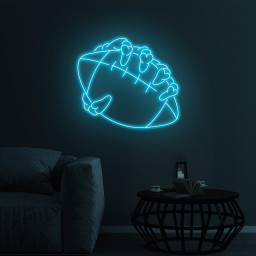 Football Skeleton Hand Neon Sign, American Football LED Light, Football Skeleton Hand LED Art, Game Room Art, Sports Shop Decor, Ball Lover