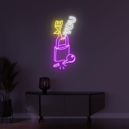 Me and You Neon Sign, Me and You LED Light, Lock With Key LED Neon Art, Love Wall Decor, Romantic Neon Wall Art, Home Wall Decor, Love Sign