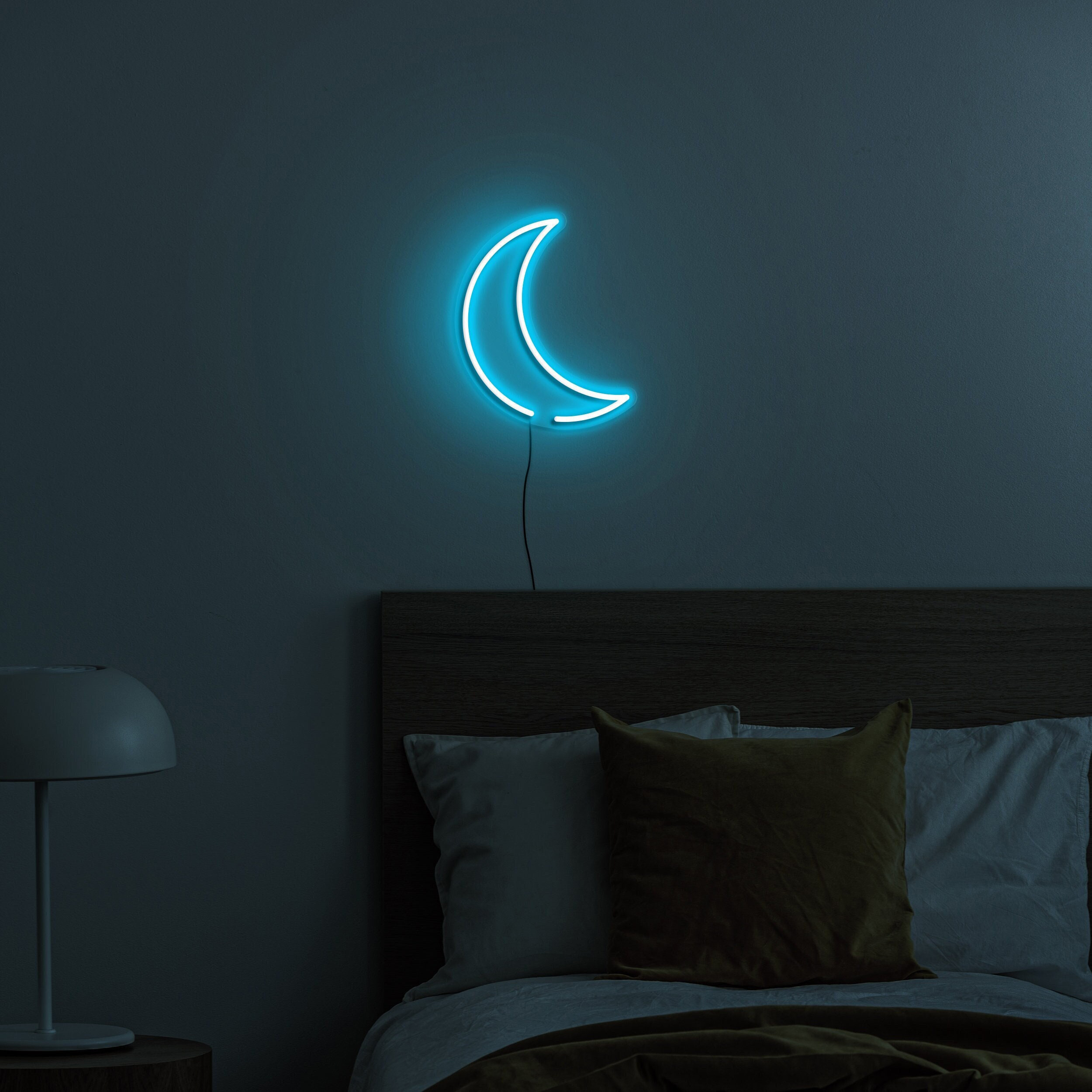 Moon Neon Sign, Moon LED Light for Home Decor, Moon Led decor, Bar Party Wall Art, Dimmable USB Powered Moon Lights, Gift for Kids,Moon Sign