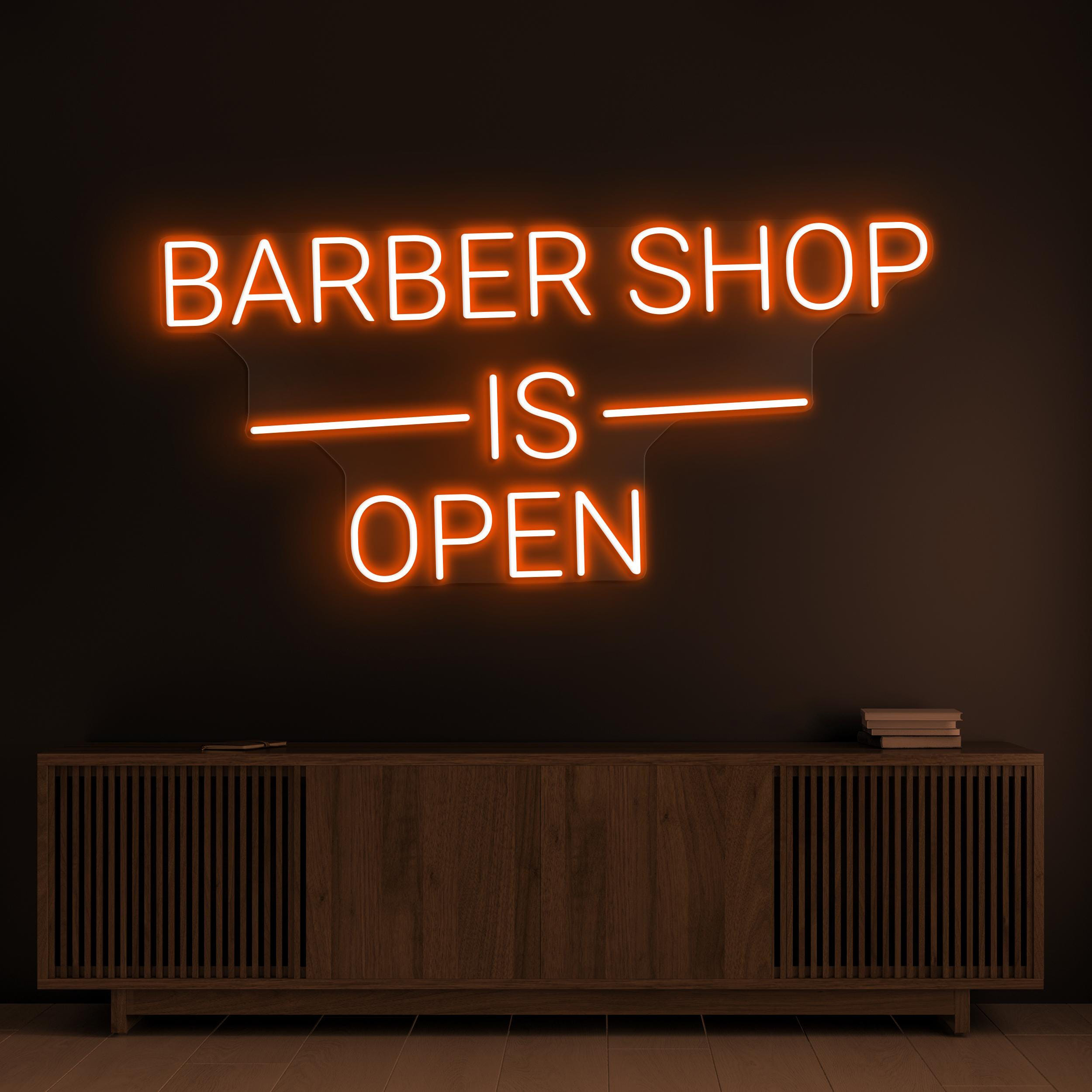 Barber Shop Is Open Neon Sign, Barber Shop Is Open LED Light, Barber Wall Decor, Hair Beauty Bar Sign, Haircut Neon Sign, Beauty Salon Art