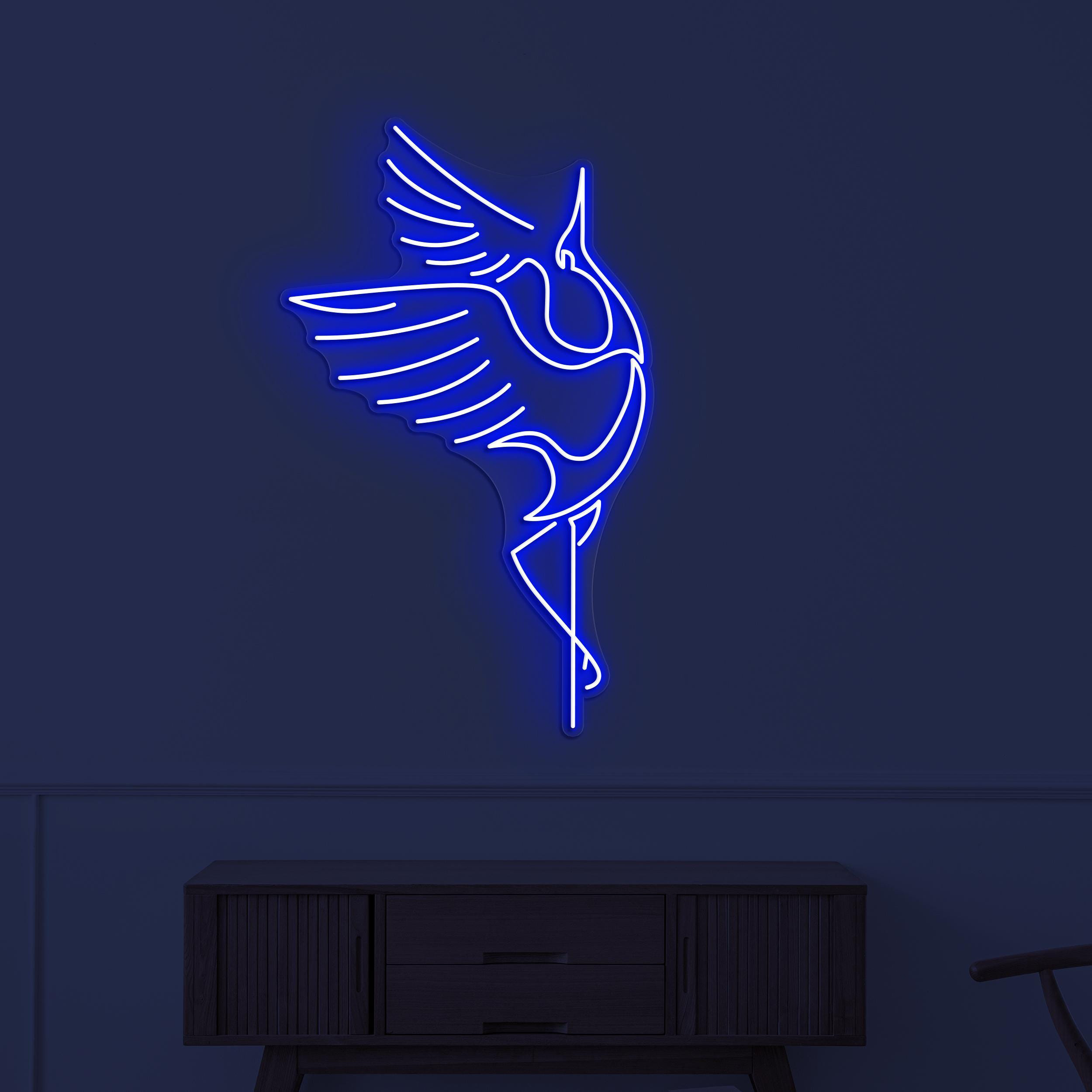 Crane Bird Neon Sign, Crane Bird Led Sign, Flying Crane Wall Art, Birds Shop Wall Decor, Crane Lover Light, Home Led Art, Japanese Bird Sign