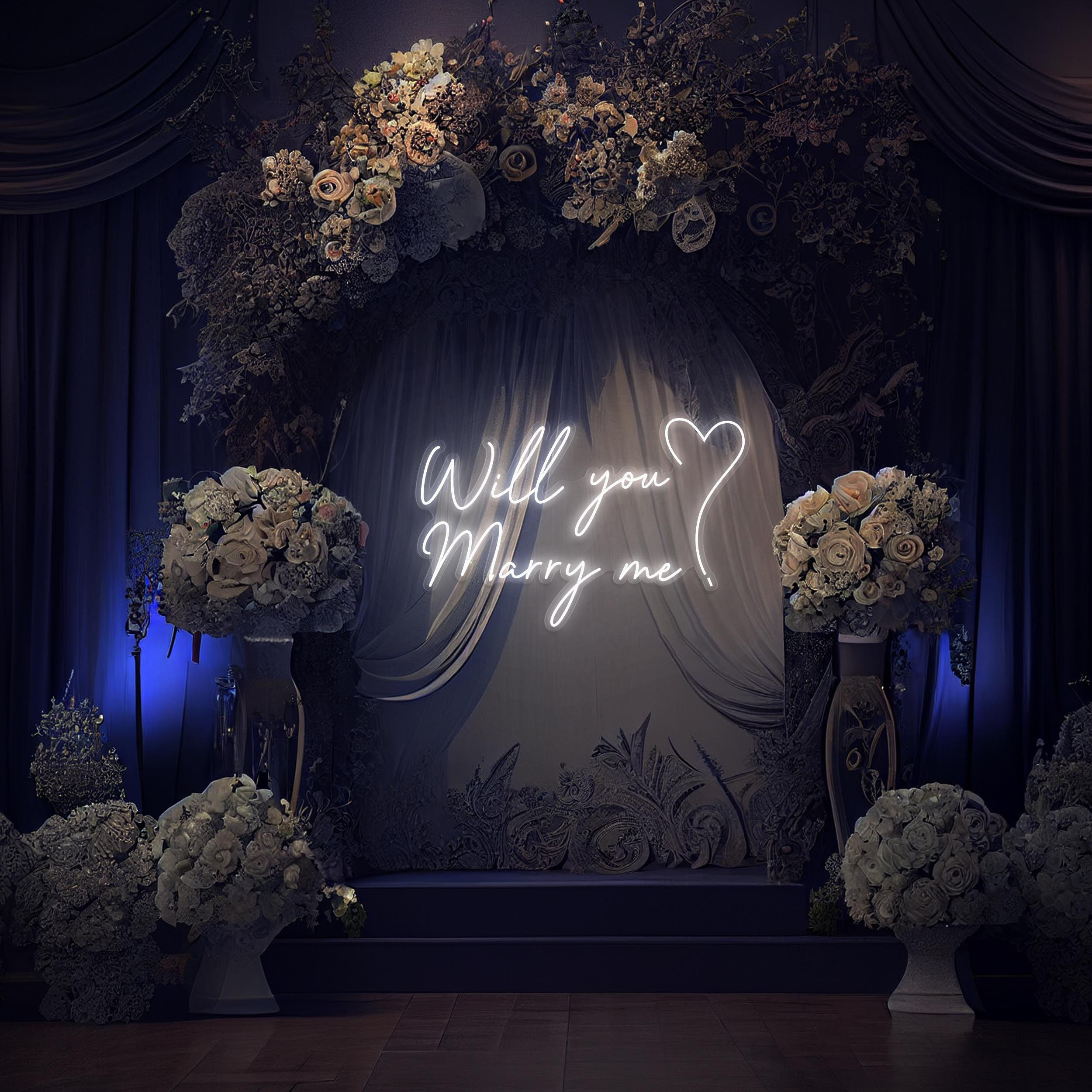 Will You Marry Me Neon Sign, Will You Marry Me LED Light, LED Neon Art, Will You Marry Me LED, Decor for Wedding Party & Marriage Proposal