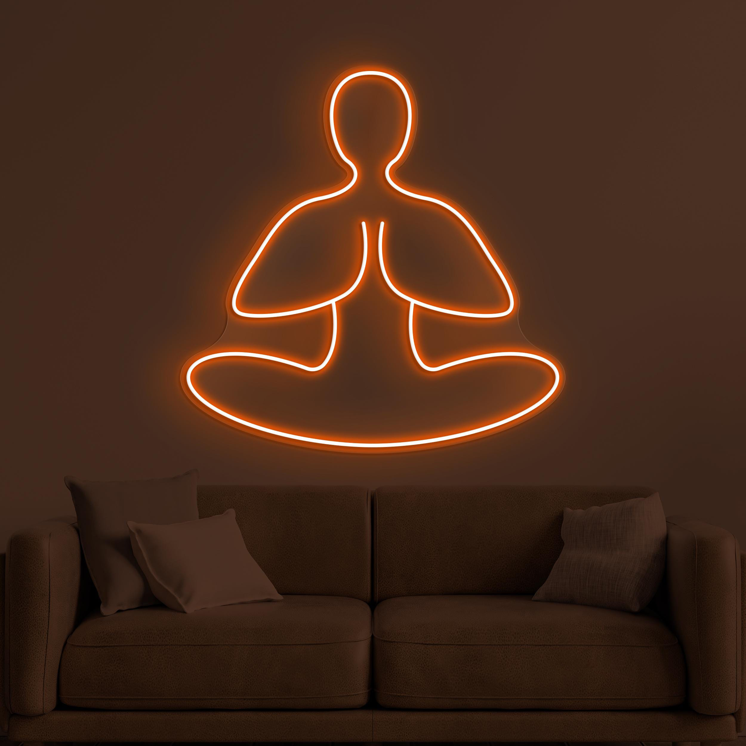 Yoga Neon Sign, Yoga LED Light, Fitness Room Wall Decor, Boy Room Wall Art, Gift For Yoga Lover, Gym Neon Light, Workout Studio Led Sign