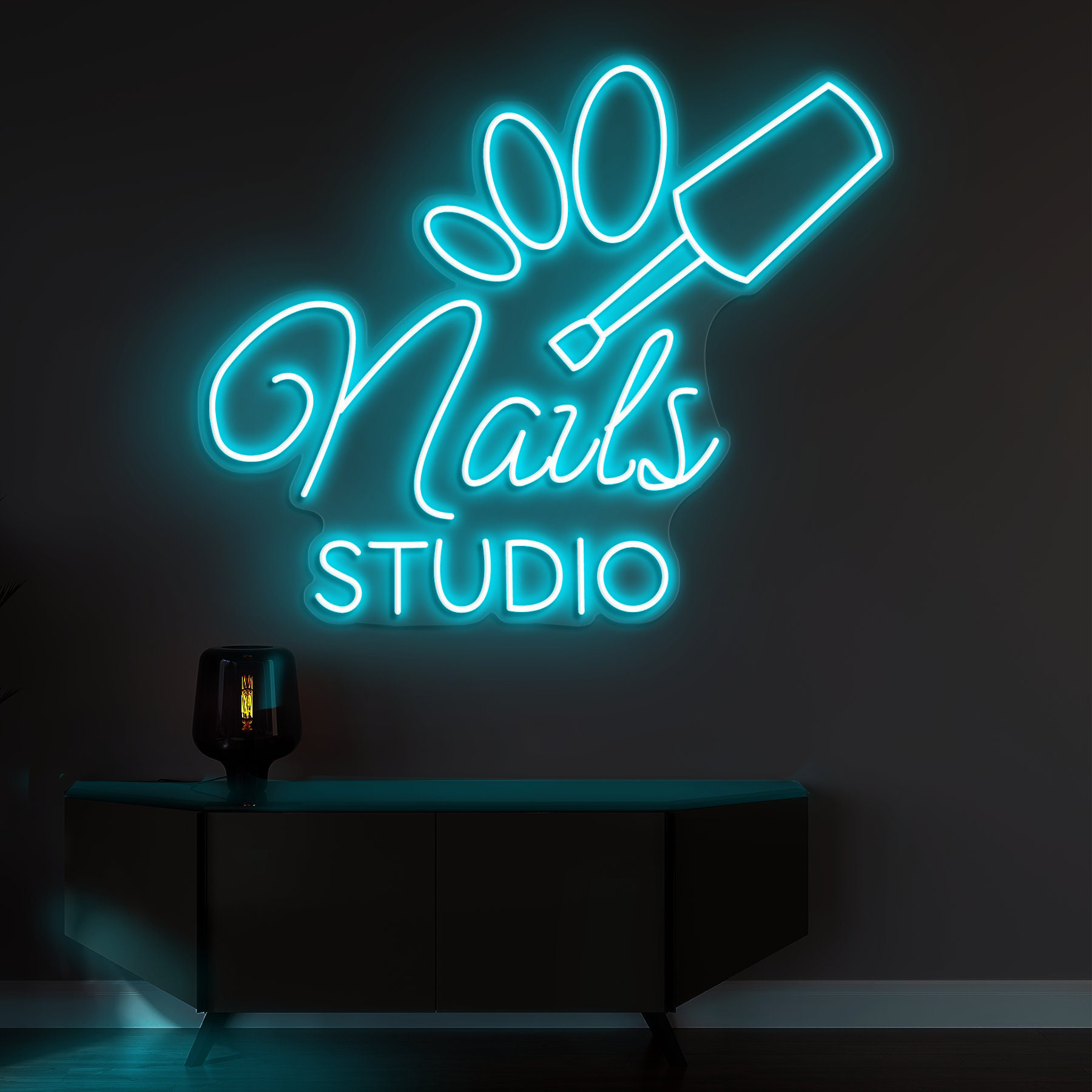 Nails Studio Neon Sign, Light for Nail Art Studios, Décor for Makeup Rooms and Shops, Gift for Nail Lovers and Ladies,Light for Beauty Rooms