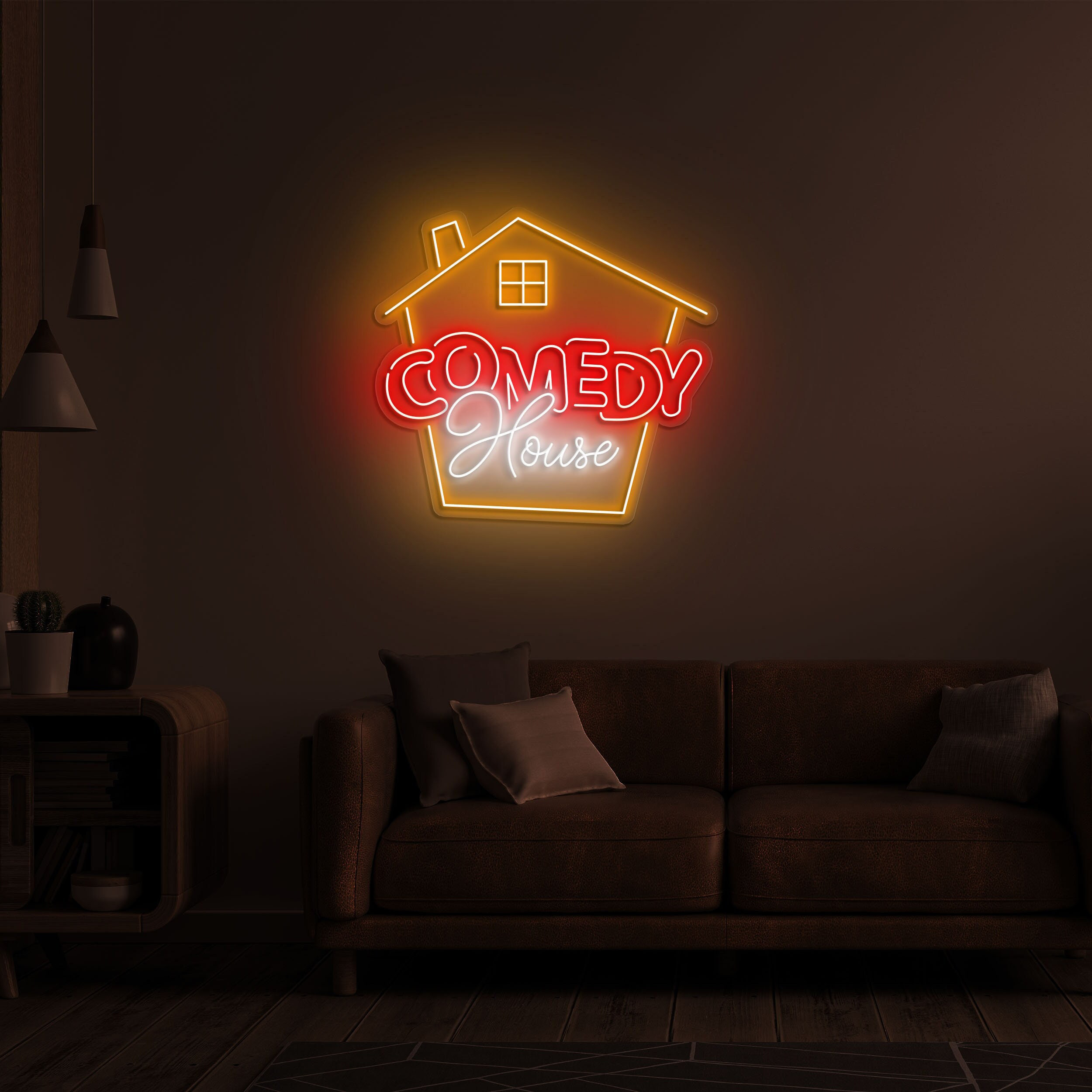 Comedy House LED Neon Light, Decor for Comedy Clubs, Home Theaters, Drawing Rooms, and Event Rooms, Neon Bar Sign for Home & Business, Gift