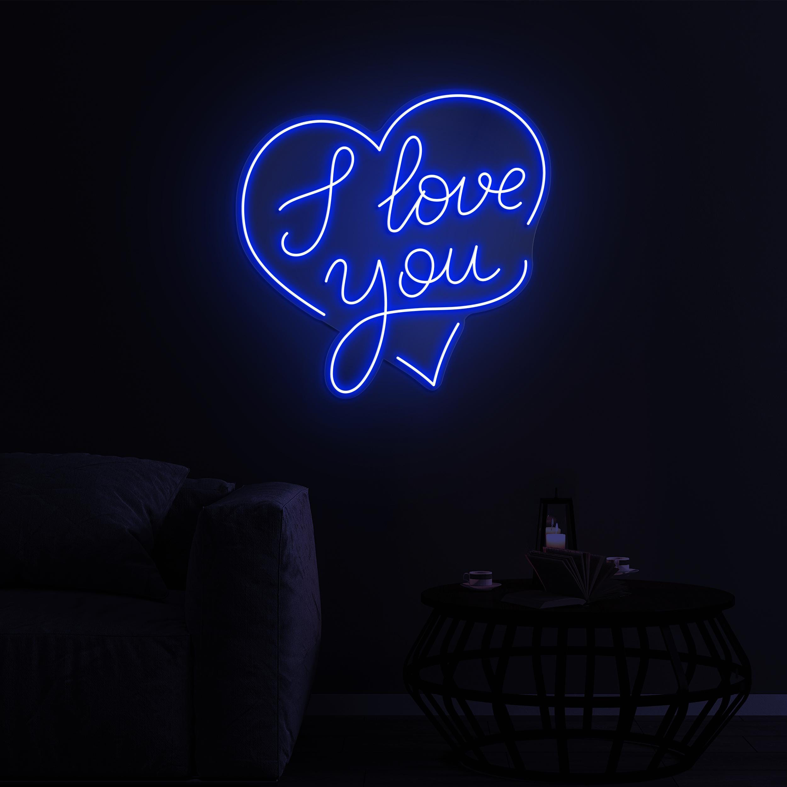 I Love You Neon Sign, I Love You LED Light, I Love You In Heart LED Art, Wedding Party Decor, Romantic Love Wall Decor, Couple Neon Art Gift
