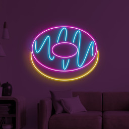 Donut Neon Sign, Donut LED Sign, Yummy Donut Wall Decor, Sugar Rush Neon Light, Sweet Treat Wall Art, Dessert Shop Art, Kitchen Wall Decor