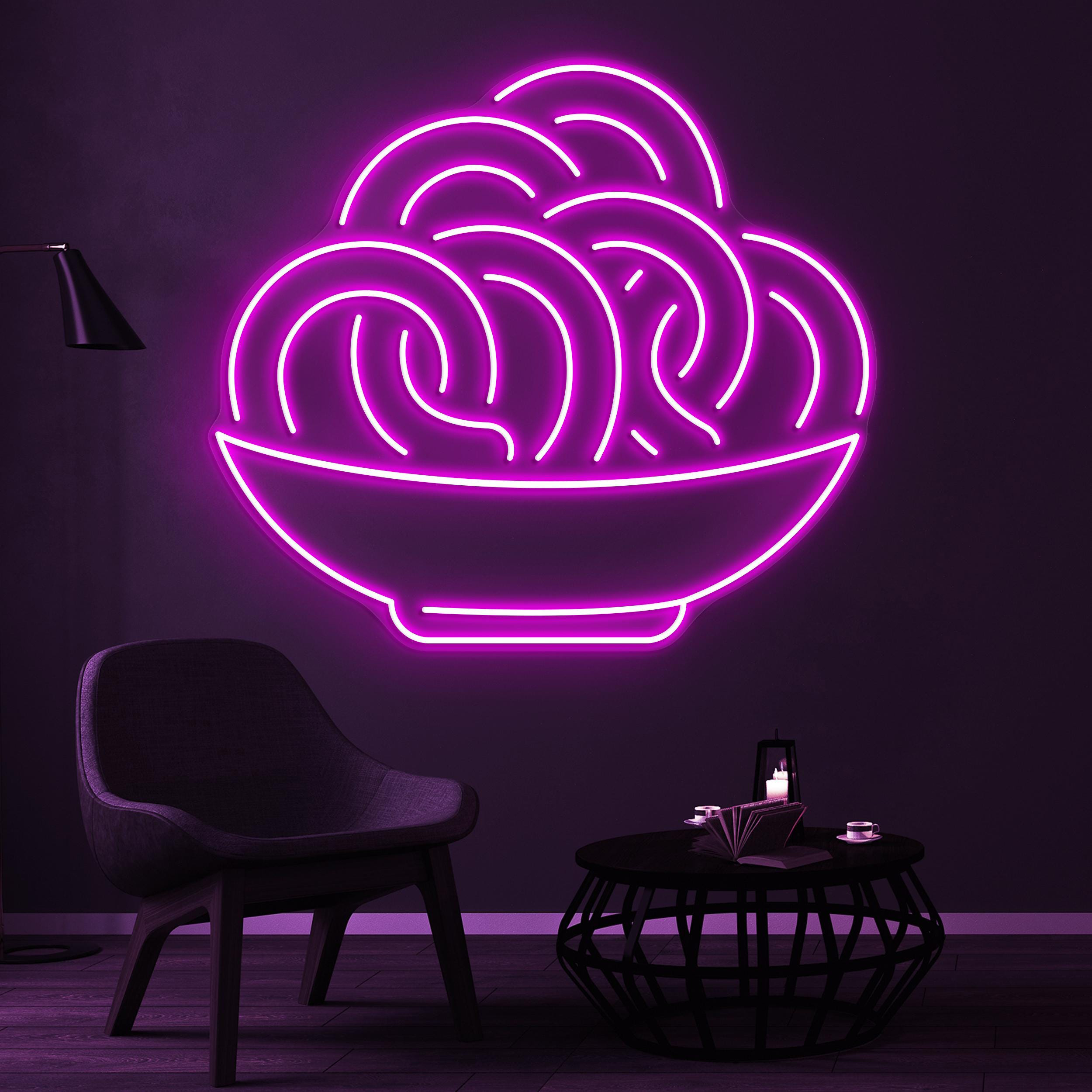 Noodle Bowl Neon Sign, Noodle Bowl LED Light, Ramen Wall Decor, Asian Restaurant Sign, Kitchen Wall Light, Pasta Neon Sign, Ramen Shop Decor
