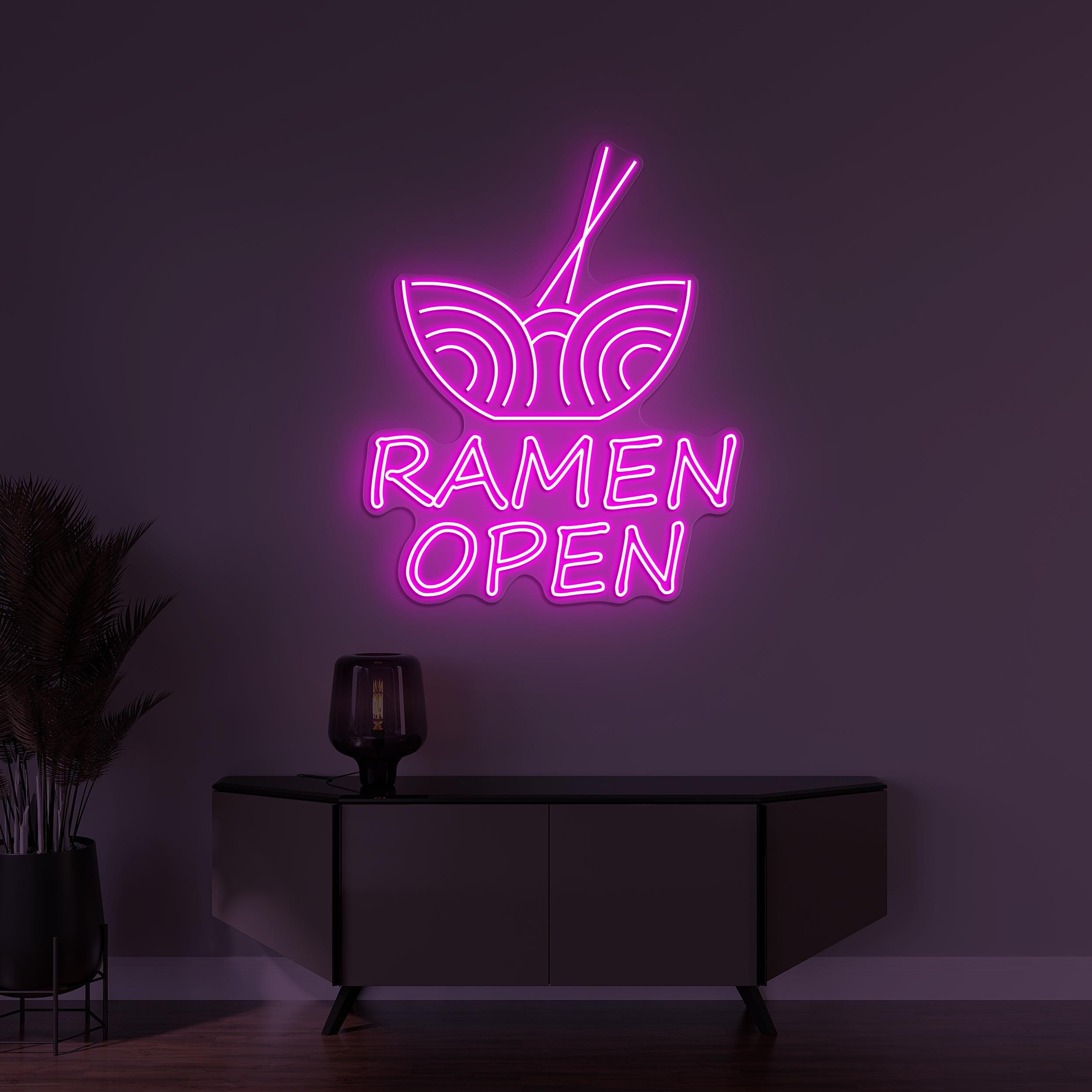 Ramen Open Neon Sign, Ramen Open LED Light, Ramen Wall Decor, Nodels Wall Sign, Kitchen Neon Art, Restaurants Wall Decor, Custom Neon Sign