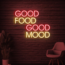Good Food Good Mood Neon Sign, Good Food Good Mood LED Light, Home Kitchen Wall Decor, Bar Cafe Wall Art, Party Decor, Food Business Sign