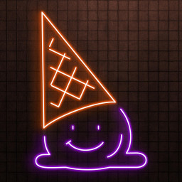 Happy Ice Cream Neon Sign, Happy Ice Cream LED Light, Melting Ice Cream Wall Art, Kids Room Wall Light, Cafe, Bar, & Dessert Spot Wall Decor