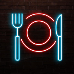 Fork Plate Knife Neon Sign, Fork Plate Knife LED Light, Food Shop Wall Decor, Kitchen Wall Art, Restaurants Neon Light, Dinner Time Neon Art