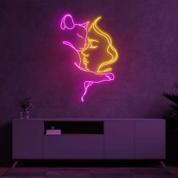 Cat and Woman Neon Light, LED Wall Light, Pet Lover's Home Decor, Hug Cat and Owner Neon Sign, Women Neon Light, Wall Art for Home,Gift Idea
