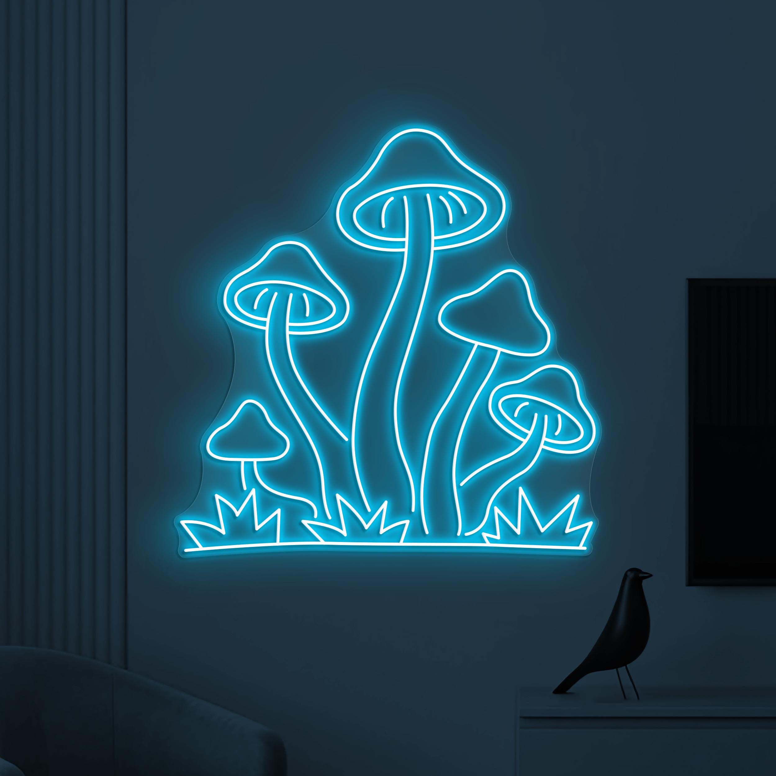 Mushroom Neon Sign, Mushroom LED Light, Bedroom Wall Decor, Personalized Sign, Decor for Pizza Cafe and Bar, Custom Neon Sign, Home Wall Art