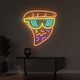Pizza Slice Neon Sign, Pizza Slice With Sunglasses Light, Custom Neon Sign, Fast Food Restaurant Wall Decor, Kitchen Decor, Pizza Lover Gift