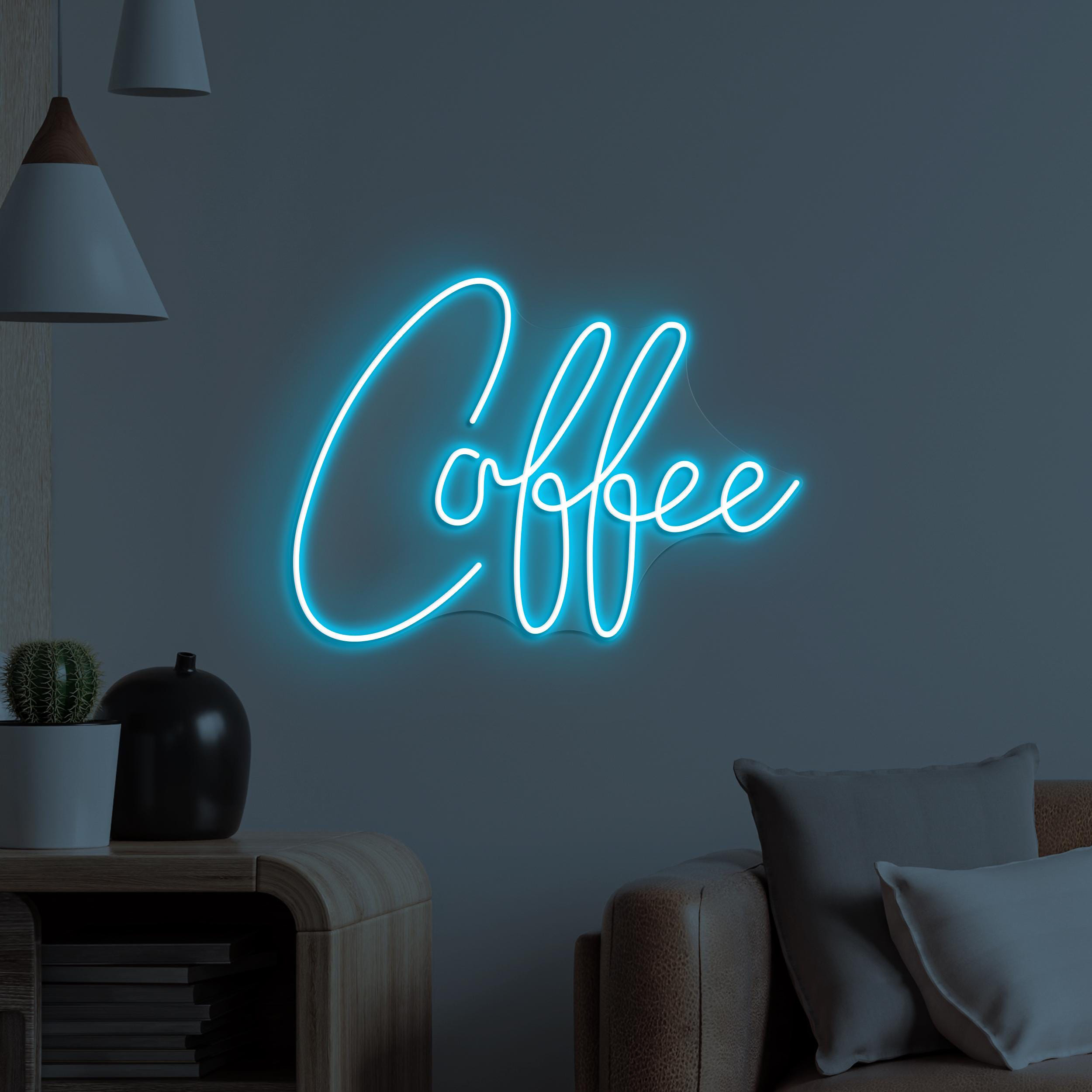 Coffee Neon Sign, Coffee LED Light, Coffee Business Logo Decor, Custom Coffee Wall Art, Coffee Shop Neon Light, Cafe, Bar, & Restaurant Art
