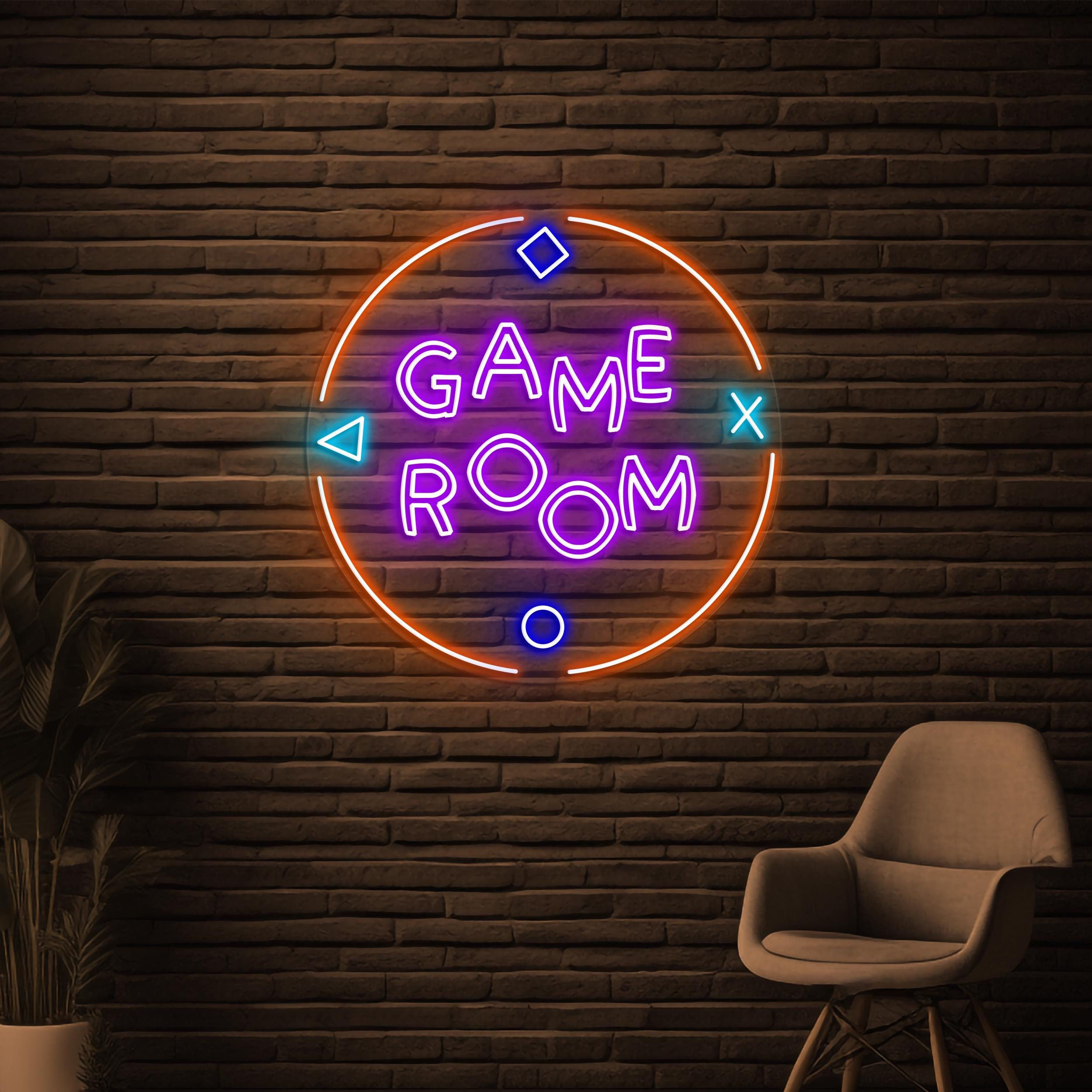 Game Room Neon Sign, Game Room LED Light, Game Zone Wall Decor, Game Arcade Room Wall Art, Personalized Neon Light, Gift For Game Lover