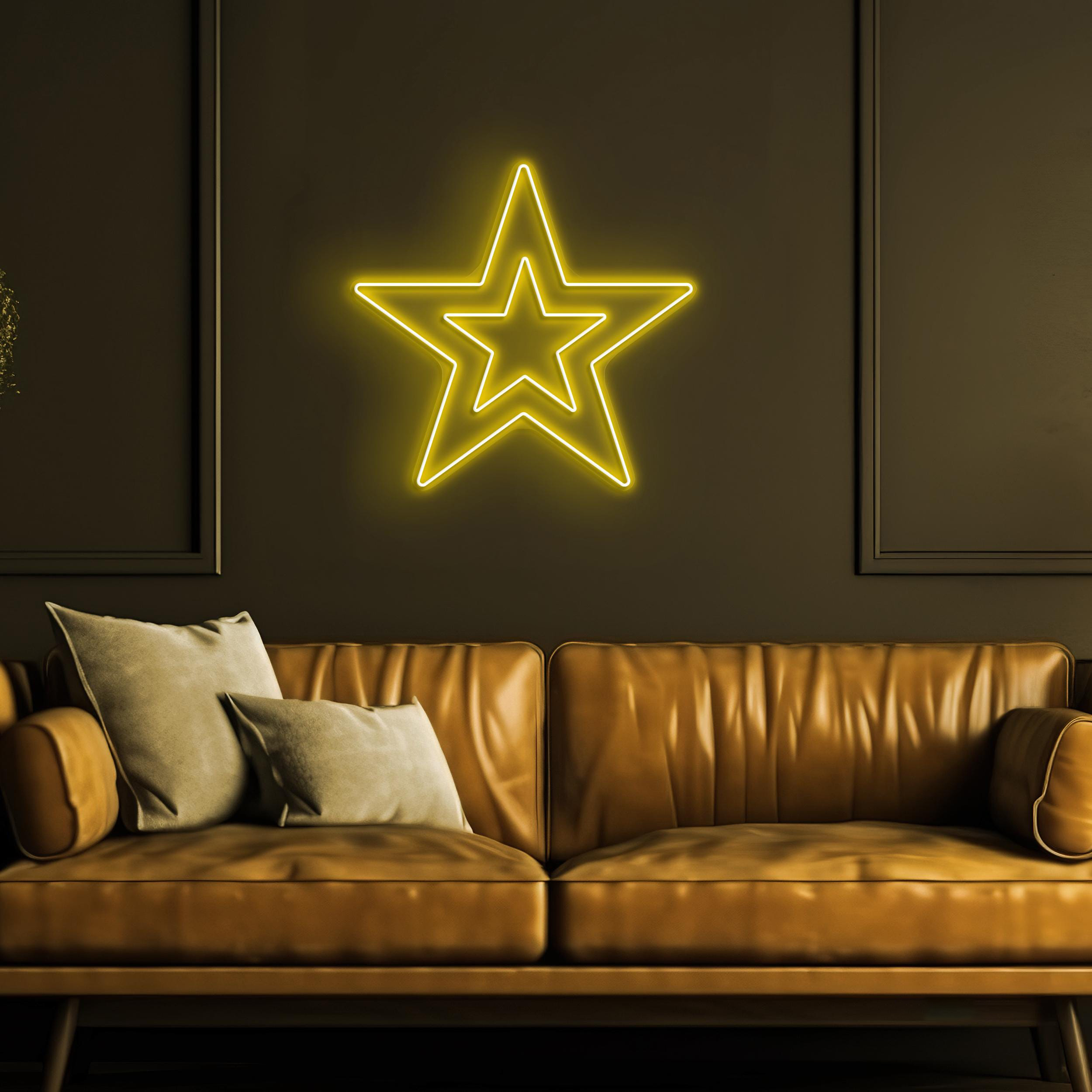 Star Neon Sign, Star LED Light, Kids Room Wall Decor, Celestial Neon Sign, Home Wall Decor, Living Room Neon Light, Starry Night Led Light