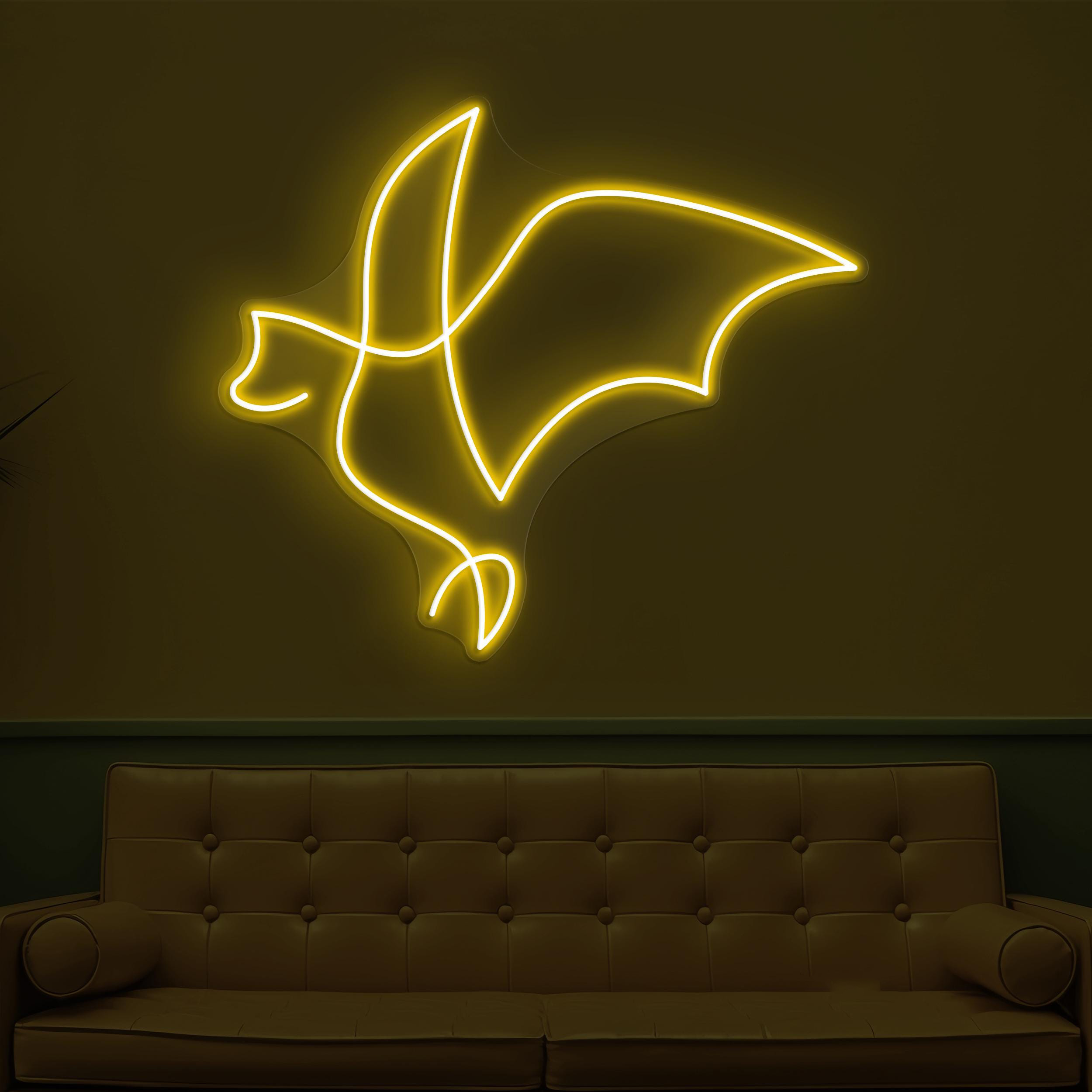 Bat Neon Sign, Bat LED Light, Flying Bat Wall Decor, Spooky Bat Wall Art, Animal Shop Neon Light, Game Room Neon Sign, Bat Lovers Gift Idea